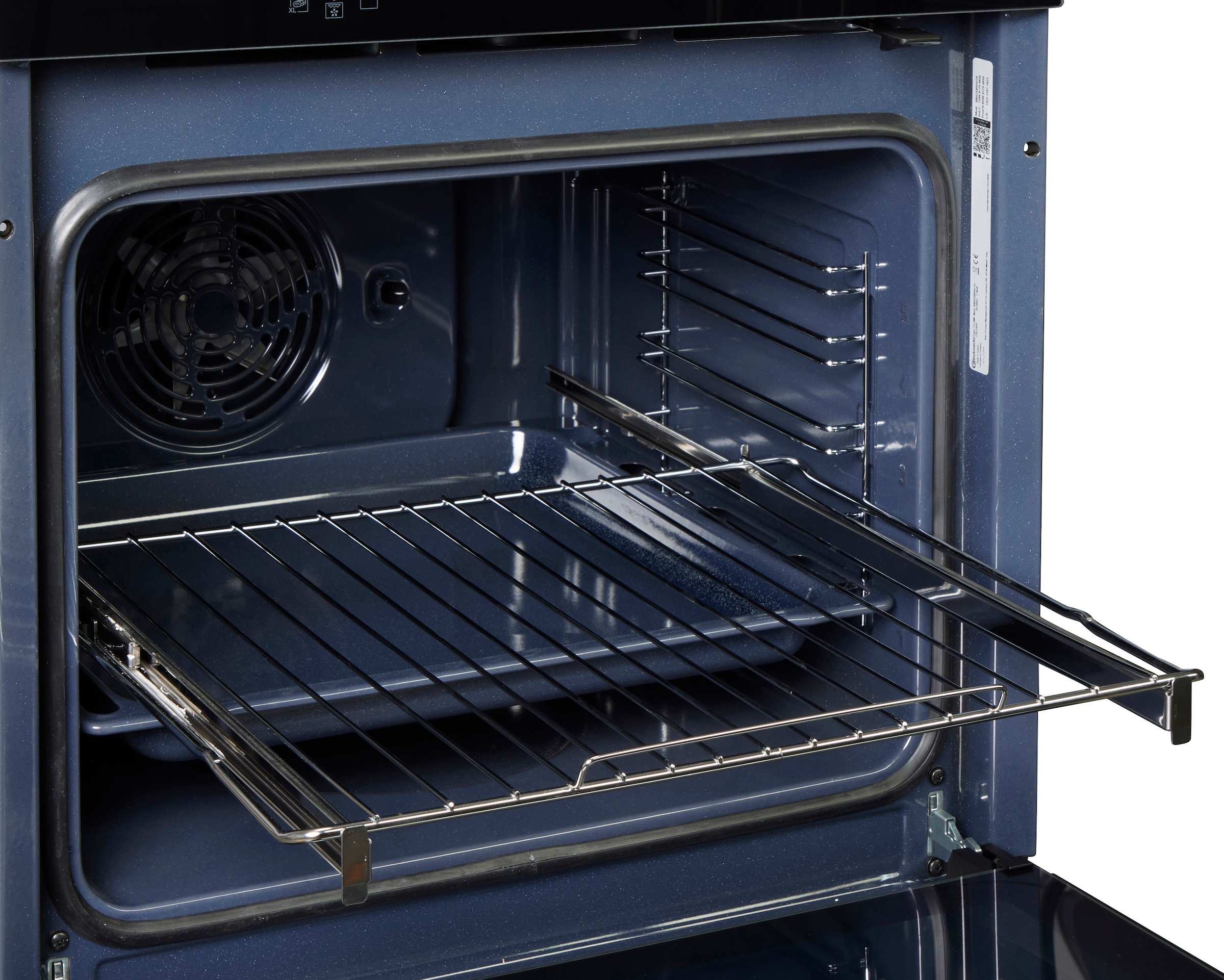 BAUKNECHT Backofen-Set »BAKO 760 Steam BL« mit 1-fach-Teleskopauszug Set, 2 Stk. tlg. GentleSteam – für ein saftiges Inneres und ein knuspriges Äußeres