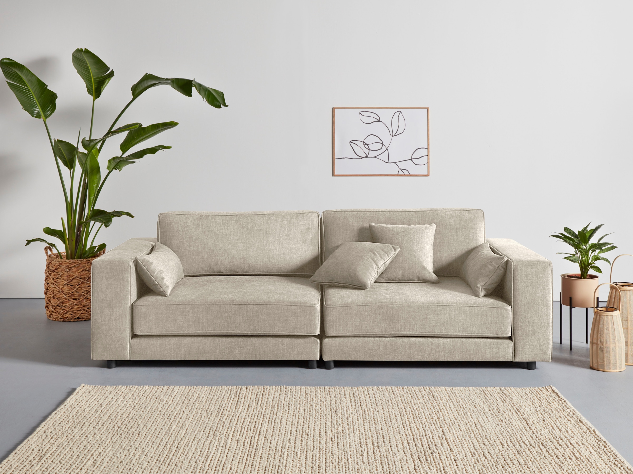 OTTO products 3-Sitzer "Grenette", Modulsofa, im Baumwoll-/Leinenmix oder a günstig online kaufen