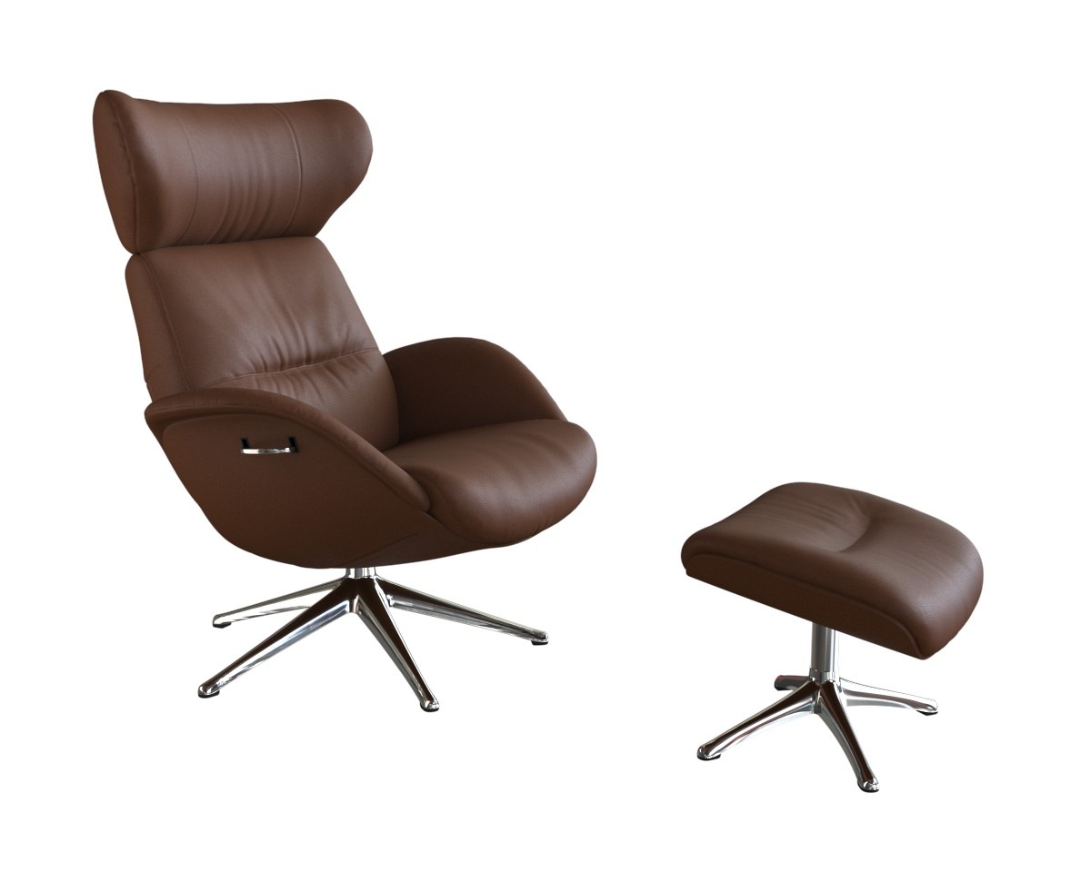 FLEXLUX Relaxsessel »More, Funktionsessel, Polstersessel, Armlehnensessel, TV-Fernsehsessel«, Premium Komfort, Rücken- und Kopfteilverstellung, Drehbar, Fuß Alu