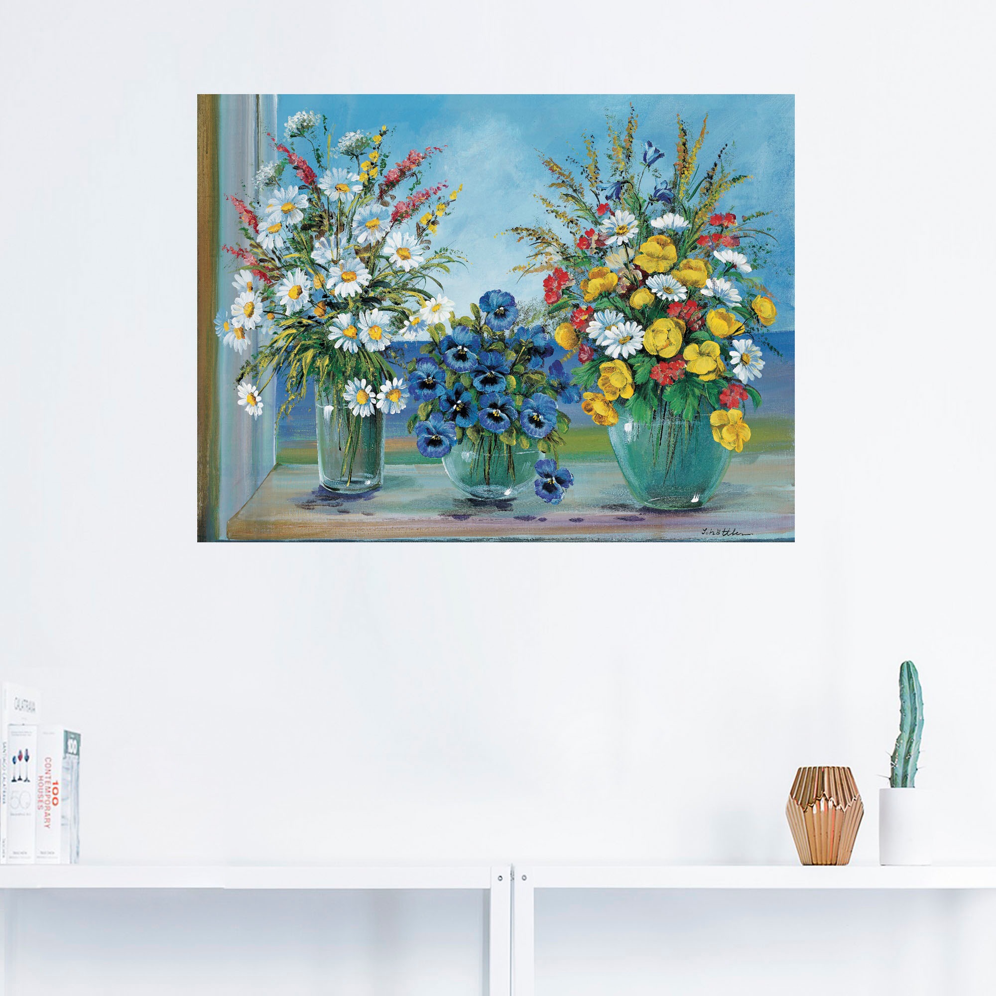 Artland Wandbild »gesammelte Kreierungen«, Blumen, (1 St.), als Leinwandbild, Wandaufkleber oder Poster in versch. Größen