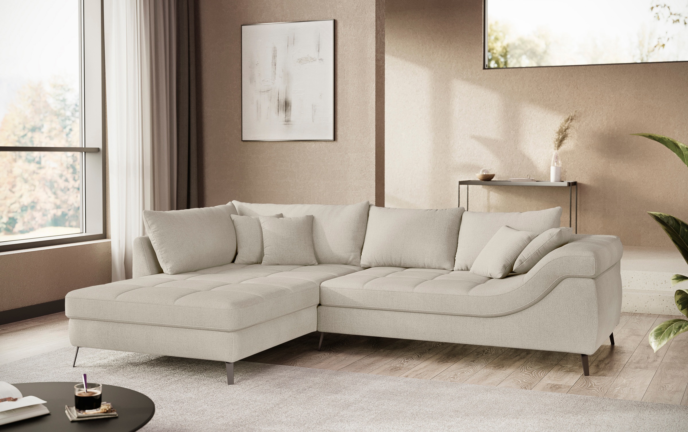 Mr. Couch Ecksofa »Portofino, L-Form«, Mit Kaltschaumpolsterung, bis 140 kg belastbar