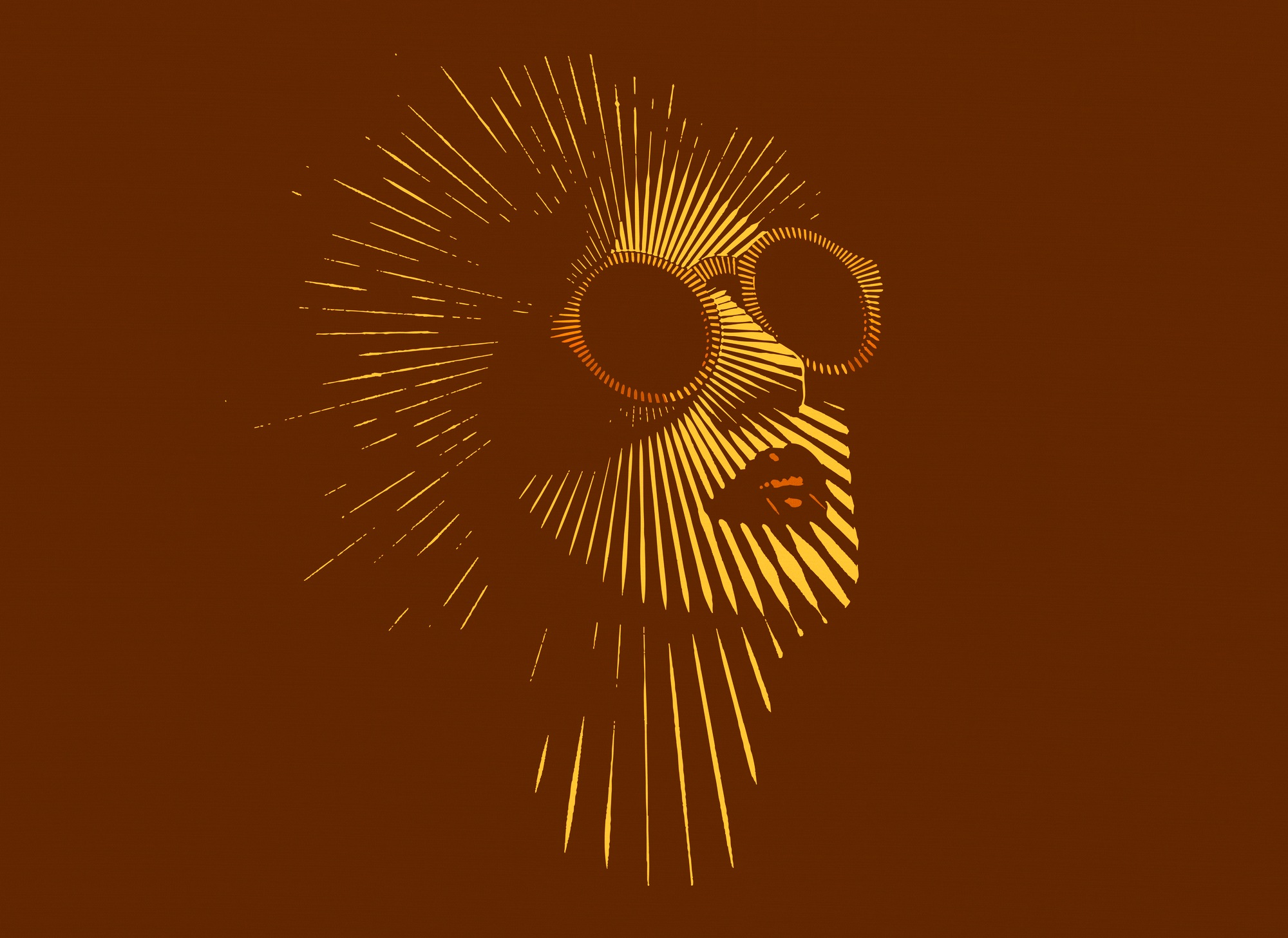 A.S. Création Vliestapete »Fototapete Frau mit Sonnenbrille Retro Braun Gelb« matt strukturiert