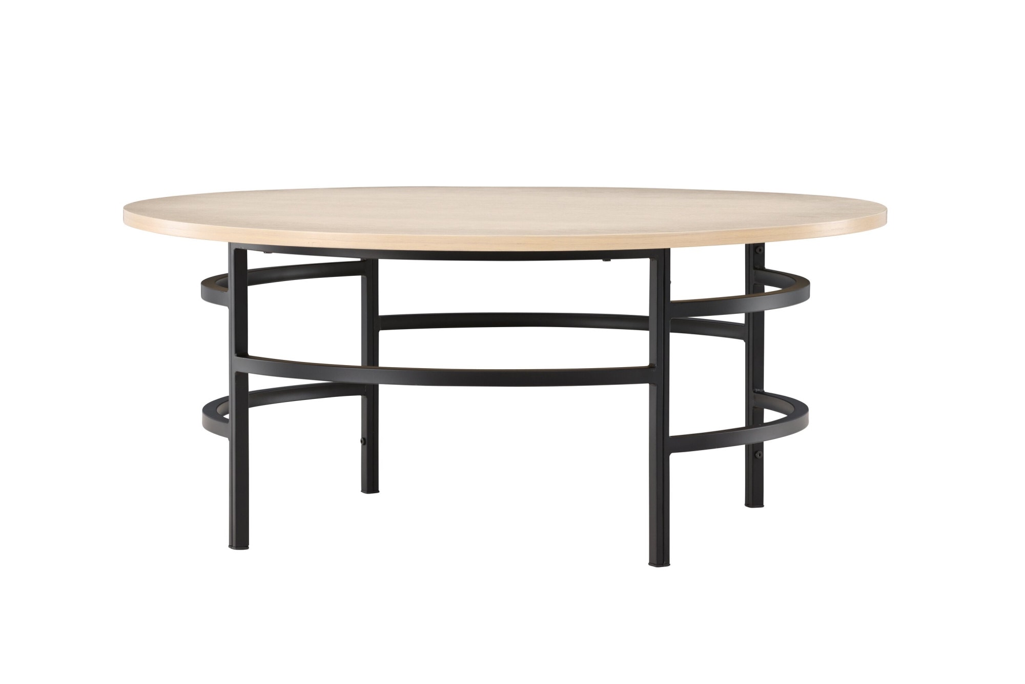 Venture Home Couchtisch »Copenhagen, runder Couchtisch Ø 100 cm in skandinavischer Eleganz« Sofatisch, MDF, Metallbeine, rund, abgerundet, modern