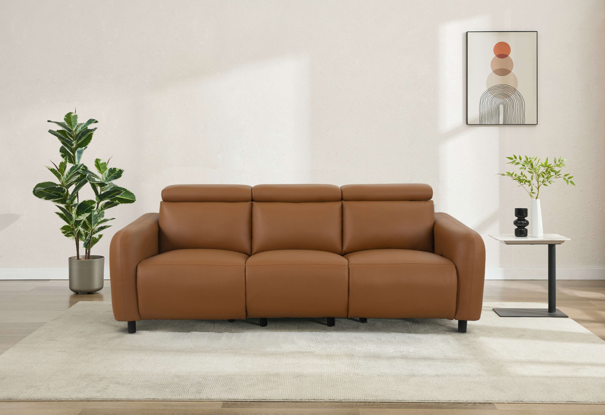 Home affaire 3-Sitzer "SKAANE Lederoptik, 229 cm, manuelle-u. elektrische R günstig online kaufen