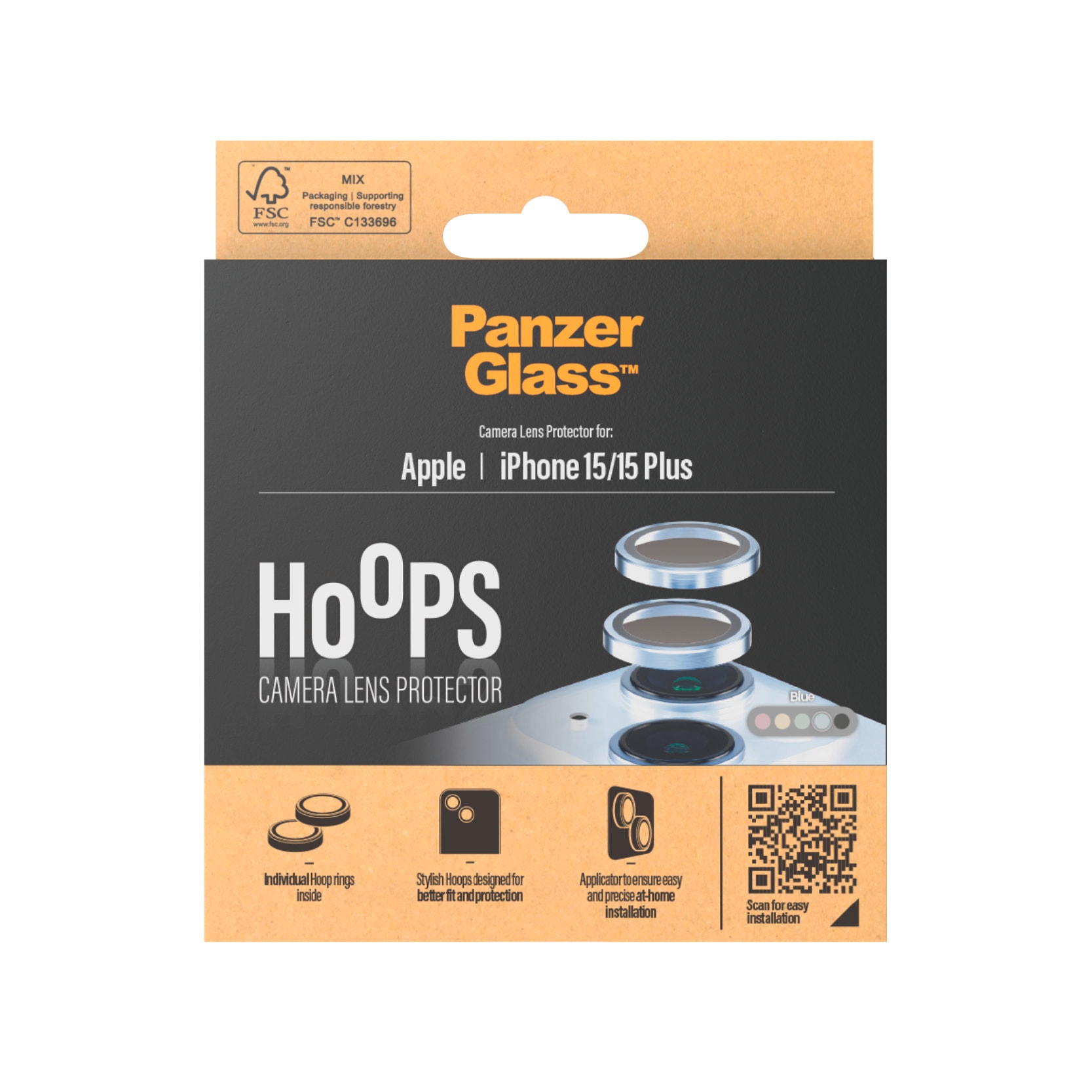 PanzerGlass Kameraschutzglas »Hoops Camera Protector«, für Apple iPhone 15-Apple iPhone 15 Plus