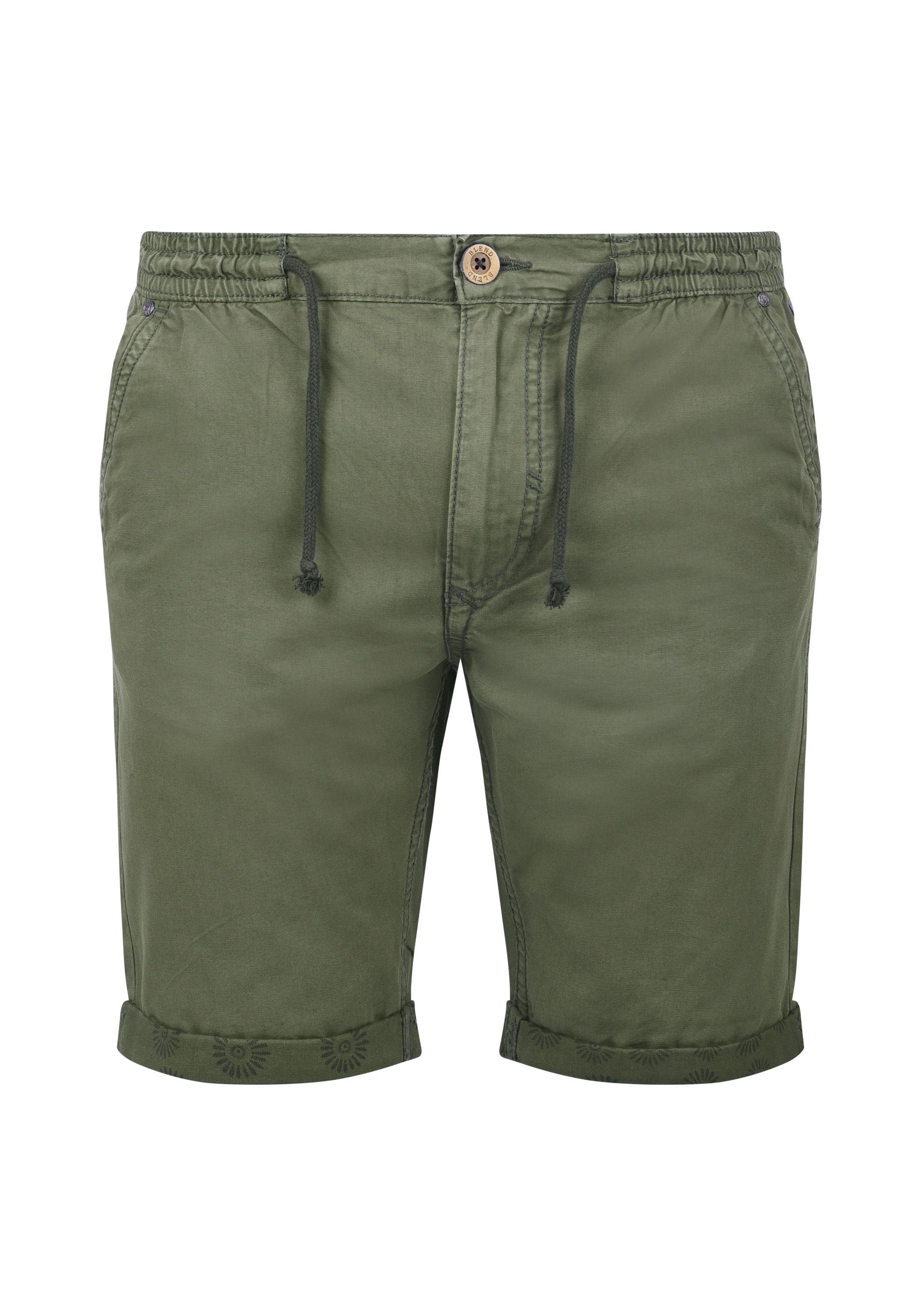 Blend Chinoshorts "BHClaudio" Chino Shorts mit Print am Saumumschlag günstig online kaufen