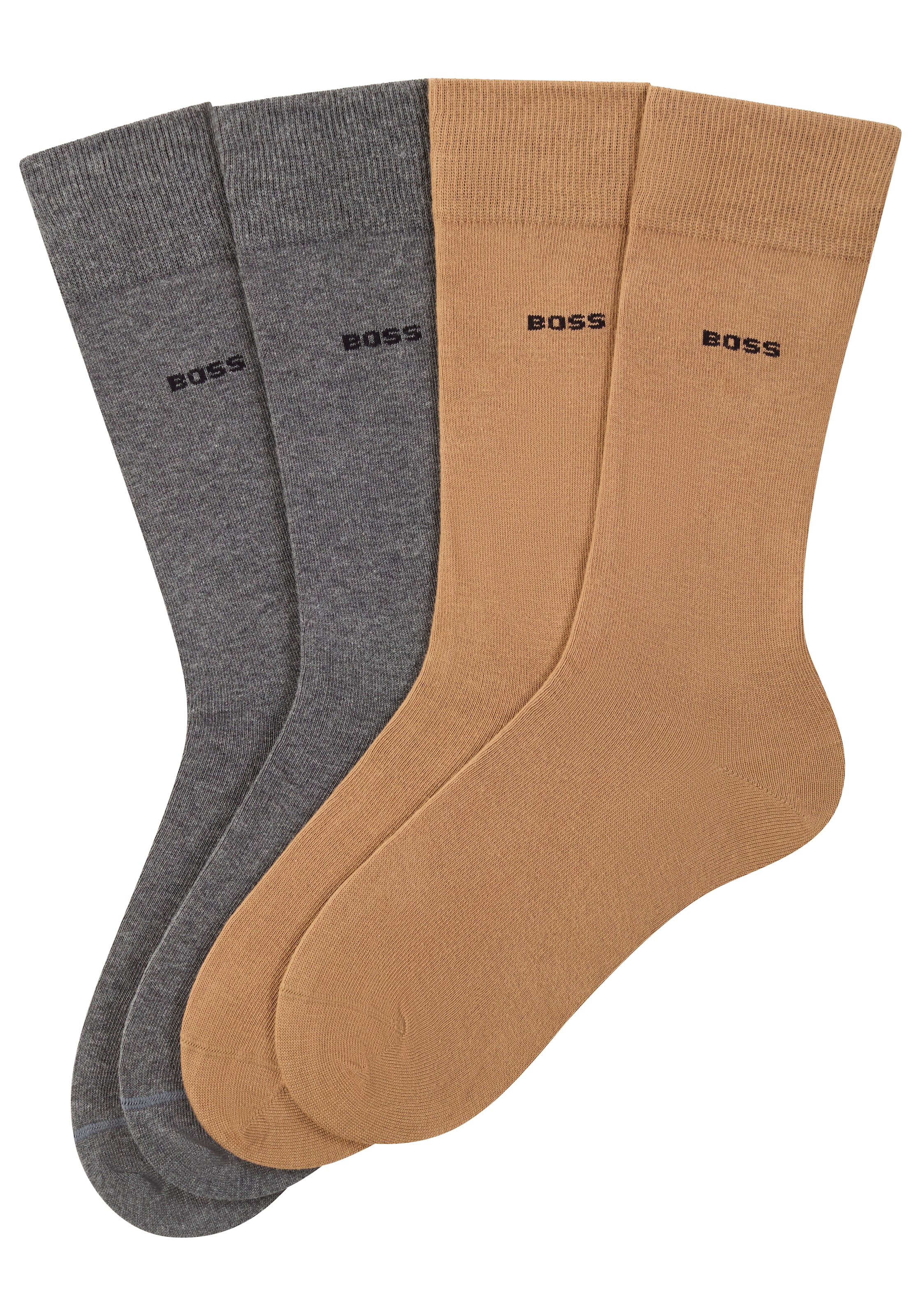 BOSS Businesssocken "2P RS Uni CC", (Packung, 2 Paar, 2er), mit Markenlogo günstig online kaufen