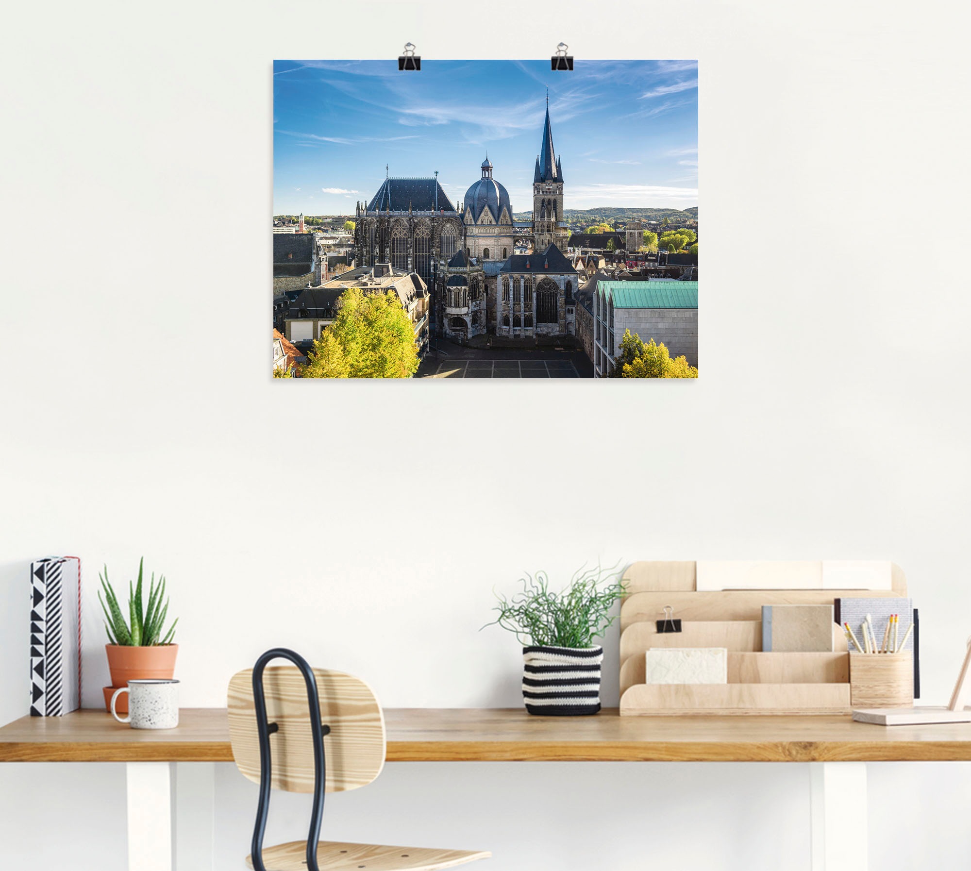 Artland Poster »Aachener Dom I«, Gebäude, (1 St.), als Alubild, Leinwandbild, Wandaufkleber oder Poster in versch. Größen