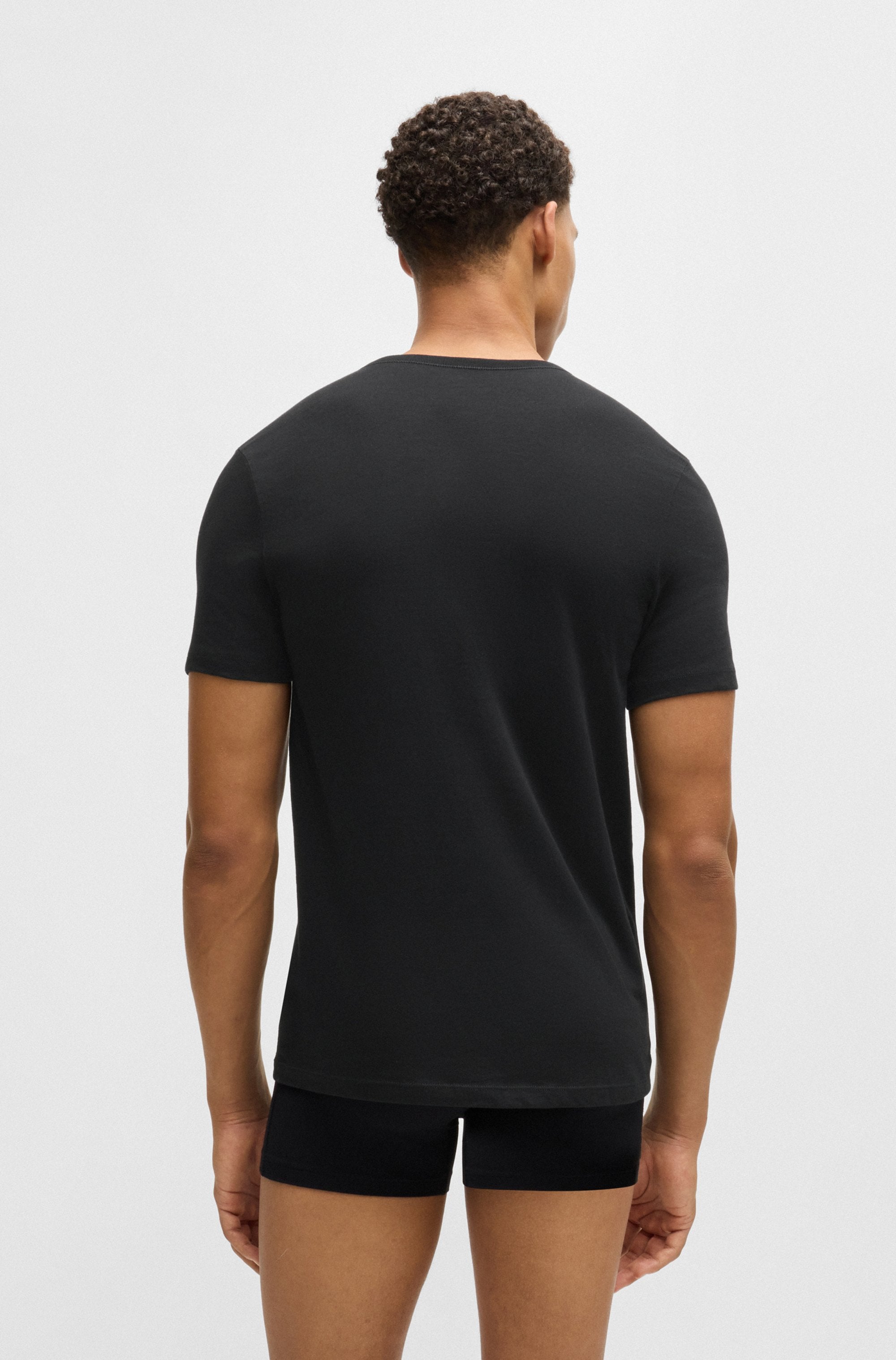 BOSS T-Shirt »Rundhals BOSS ONE x David Beckham«, (Packung, 3 tlg., 3er-Pack), mit dezentem BOSS Logo-Print