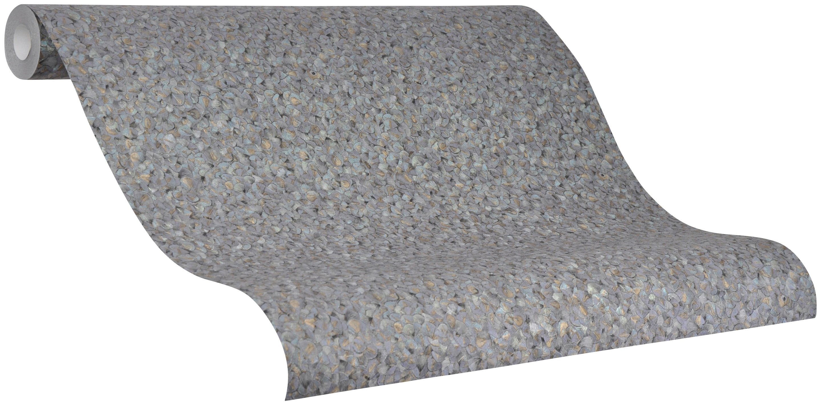 Glööckler Vliestapete Glitzermuster glänzend schimmernd Blattmotiv, moderne Tapete für Schlafzimmer Wohnzimmer Küche