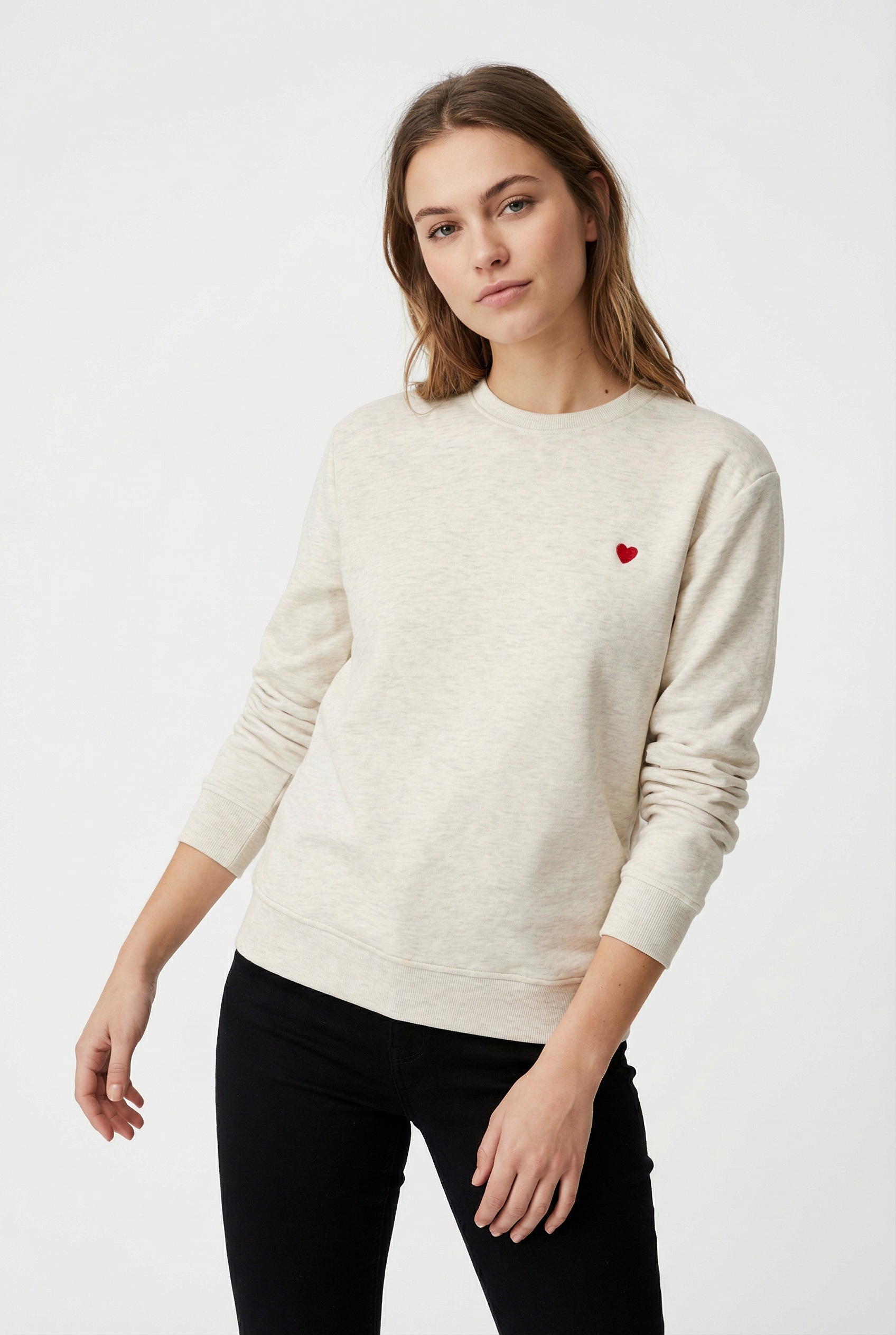 ONLY Sweatshirt "ONLADELLE L/S O NECK UB CS SWT", Baumwollmischung, regular günstig online kaufen