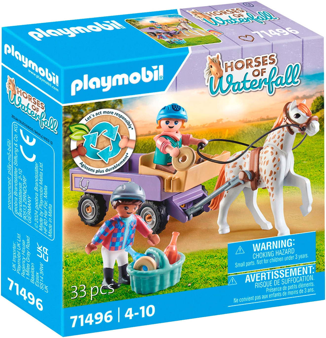 Playmobil® Konstruktions-Spielset »Ponykutsche (71496), Horses of Waterfall«, (33 St.), Made in Europe