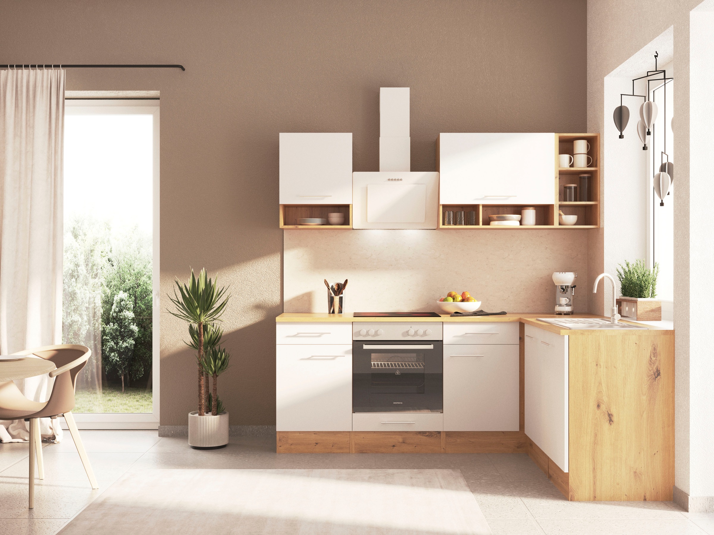 RESPEKTA Winkelküche "Hilde, wechselseitig aufbaubar" Breite 220 cm, exklus günstig online kaufen