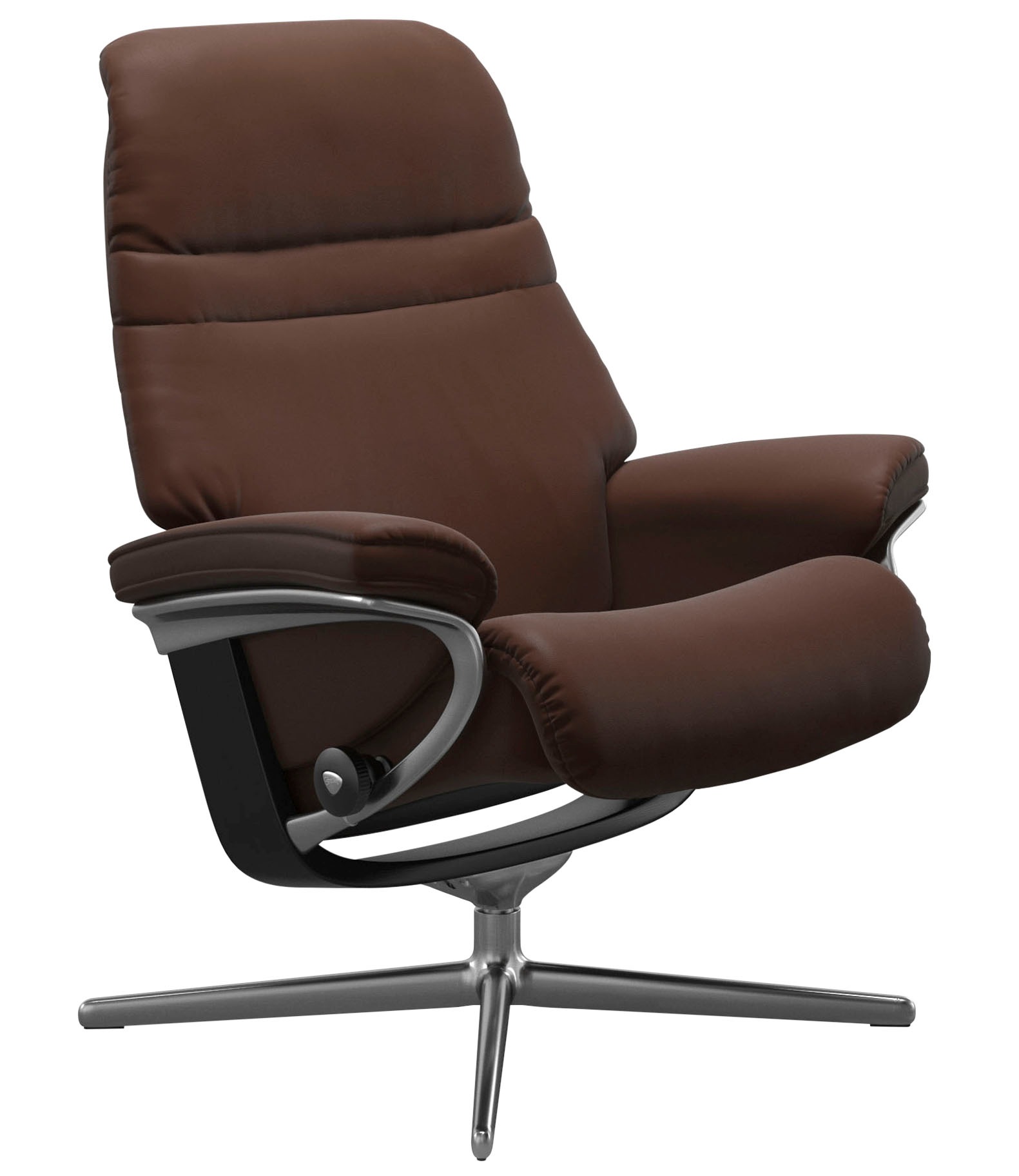 Relaxsessel STRESSLESS "Sunrise", braun (malt braun batick), B:92cm H:105cm T:80cm, Leder BATICK: BATICK ist ein leicht korrigiertes, durchgefärbtes und genarbtes Möbelleder, bei dem die meisten Unebenheiten und Spuren in der Regel entfernt wurden., Sesse 5