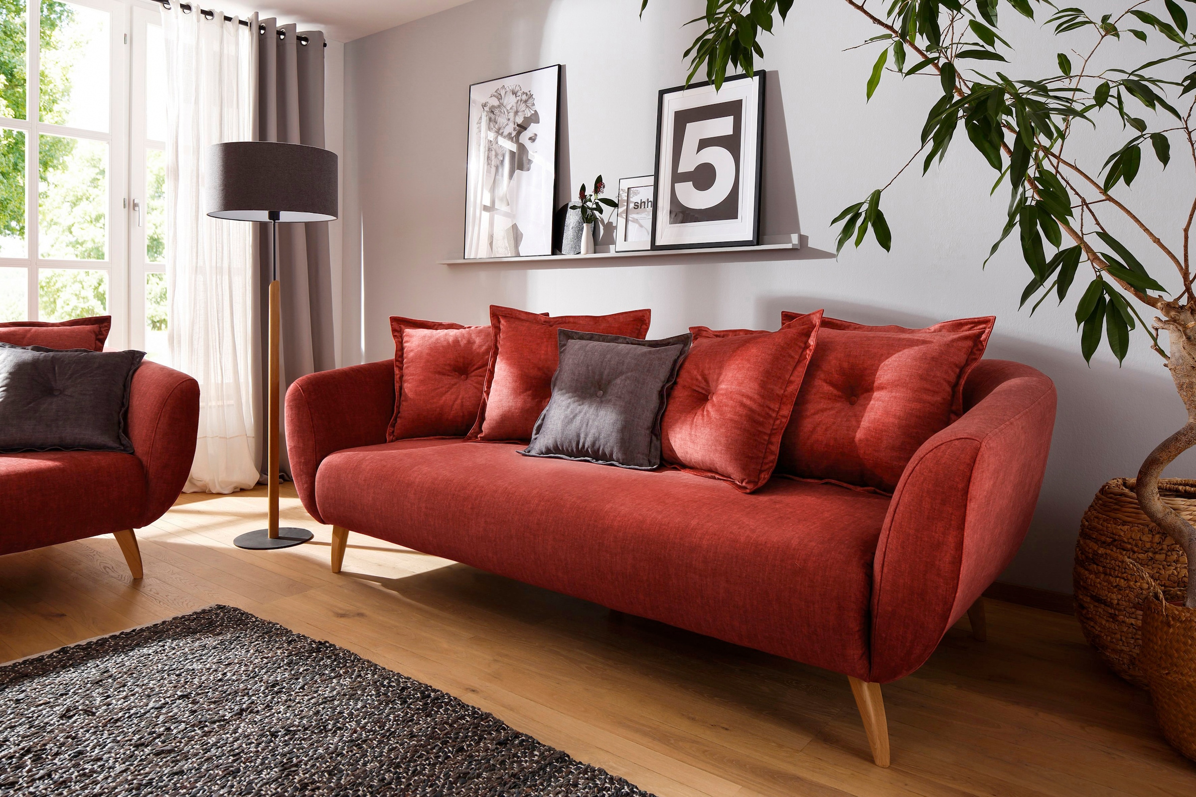 Home affaire 3-Sitzer "Baggio modern und romantisches Design, bequem", Zier günstig online kaufen