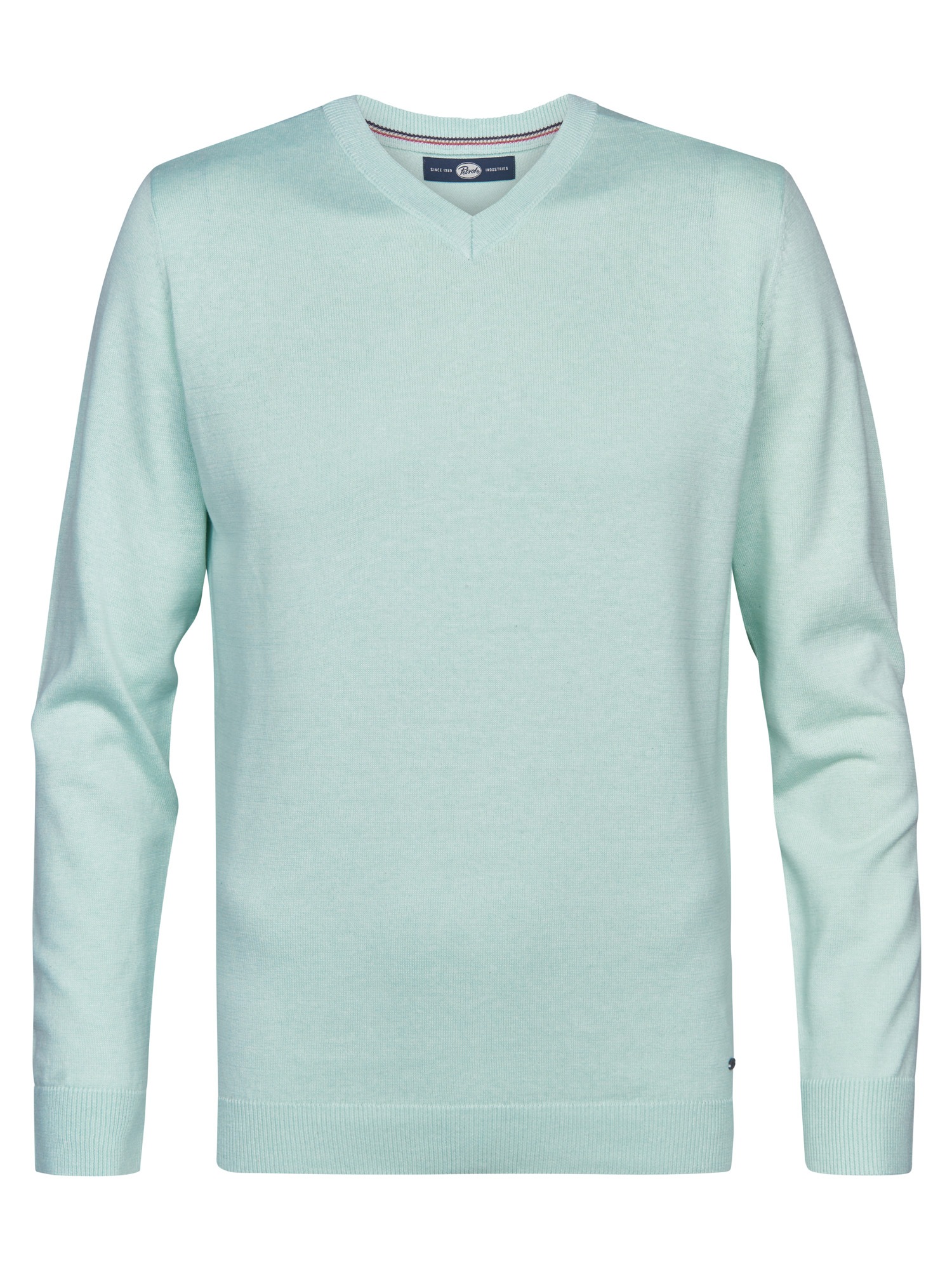 Petrol Industries V-Ausschnitt-Pullover »V-Neck Basi« Materialmix mit Baumwollanteil