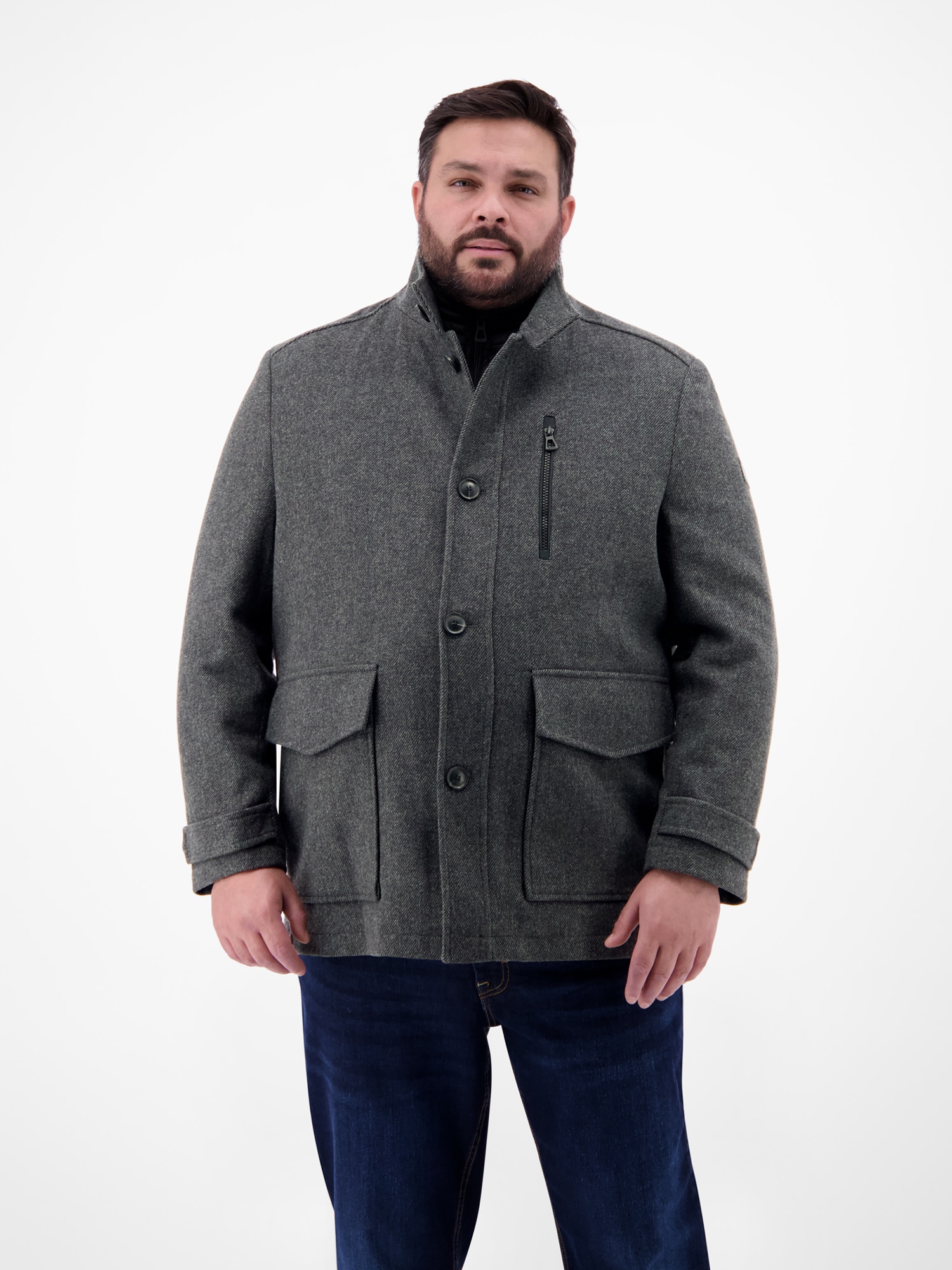 LERROS Wollmantel "LERROS Kurzmantel für Herren in Großen Größen" günstig online kaufen