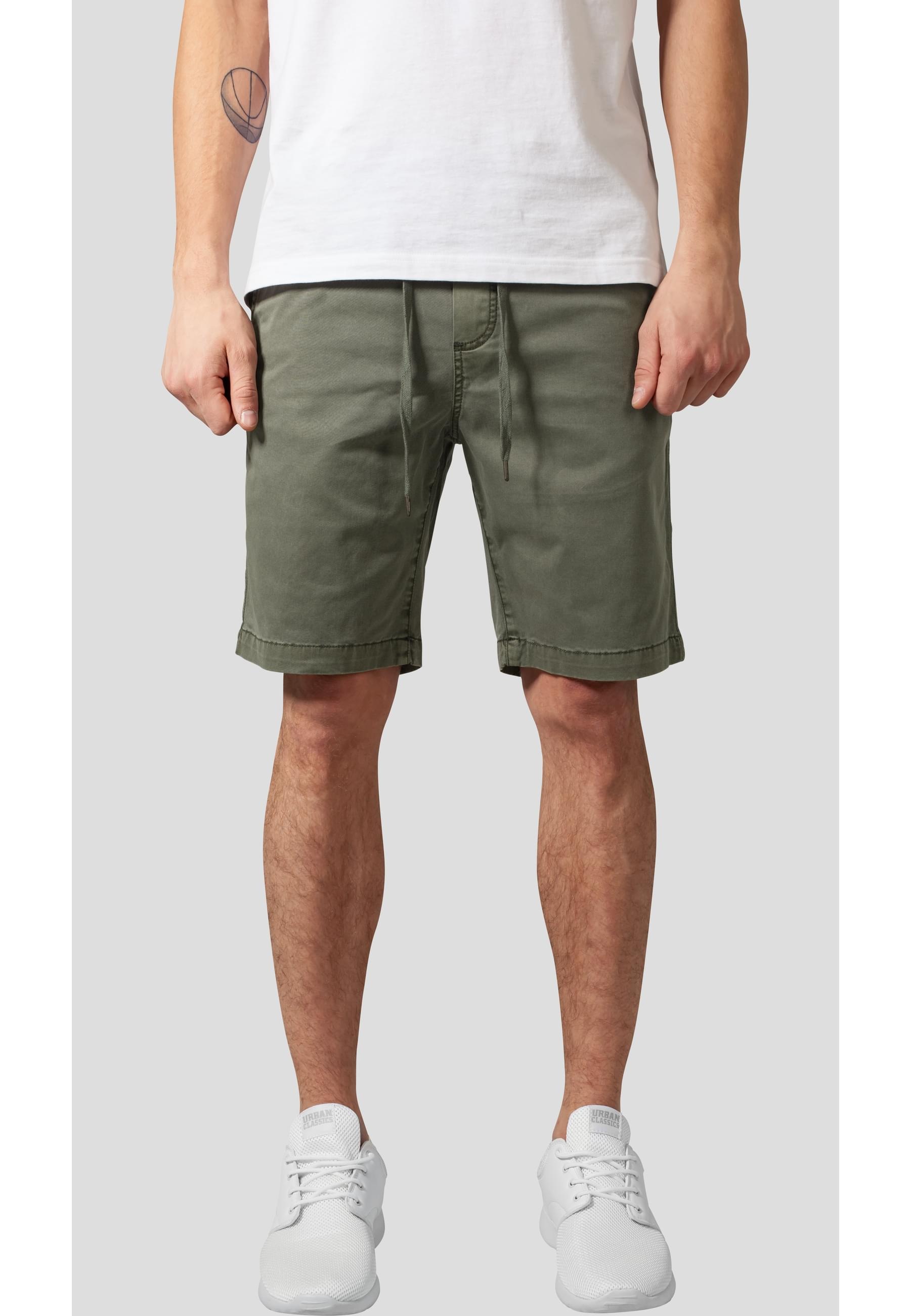 URBAN CLASSICS Stoffhose »Urban Classics Herren Stretch Twill Joggshorts«, (1 tlg.)