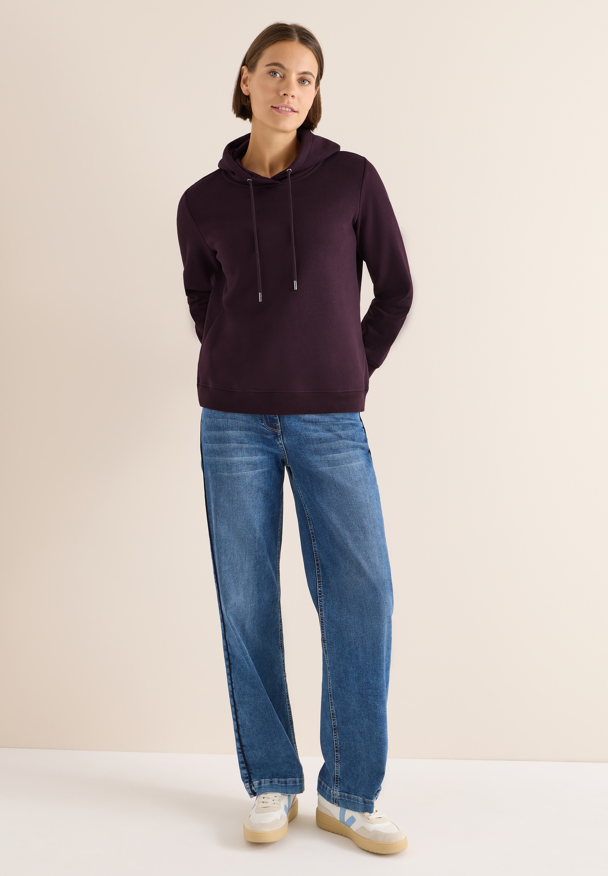 Cecil Hoodie, aus softem Materialmix