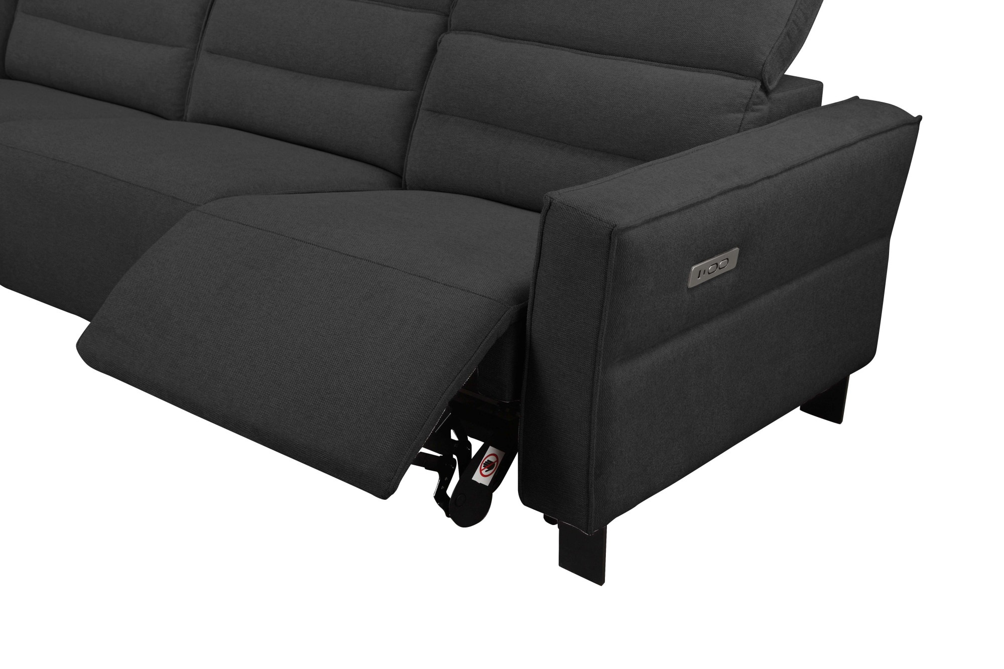 Places of Style Ecksofa »Carpari, L-Form, 263 cm, manuelle o. elektrische Relaxfunktion,«, USB A/C und Kopfteilverstellung