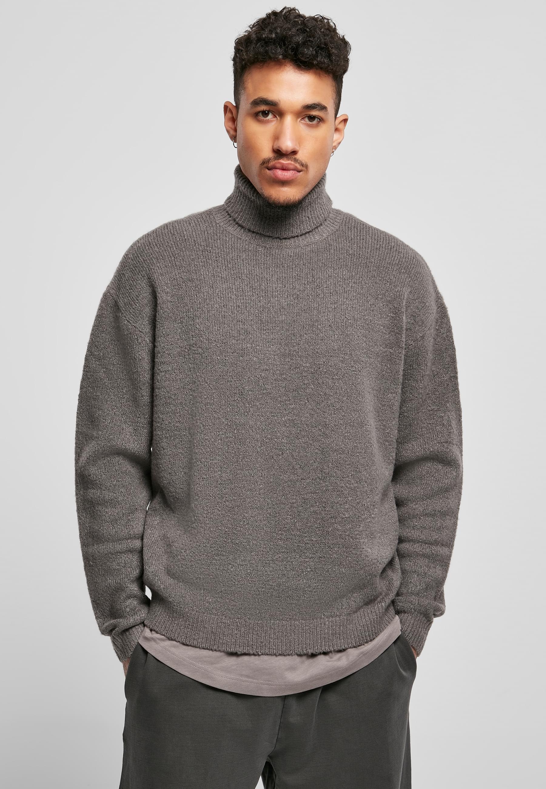 URBAN CLASSICS Rundhalspullover »Urban Classics Herren Oversized Roll Neck Sweater«, (1 tlg.)