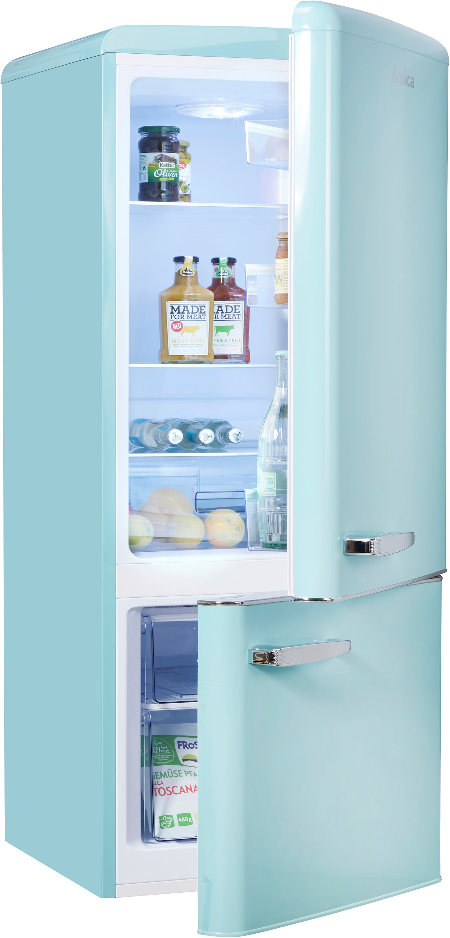 Amica Kühl-/Gefrierkombination "KGCR 384 150 T" 145 cm hoch 55 cm breit günstig online kaufen