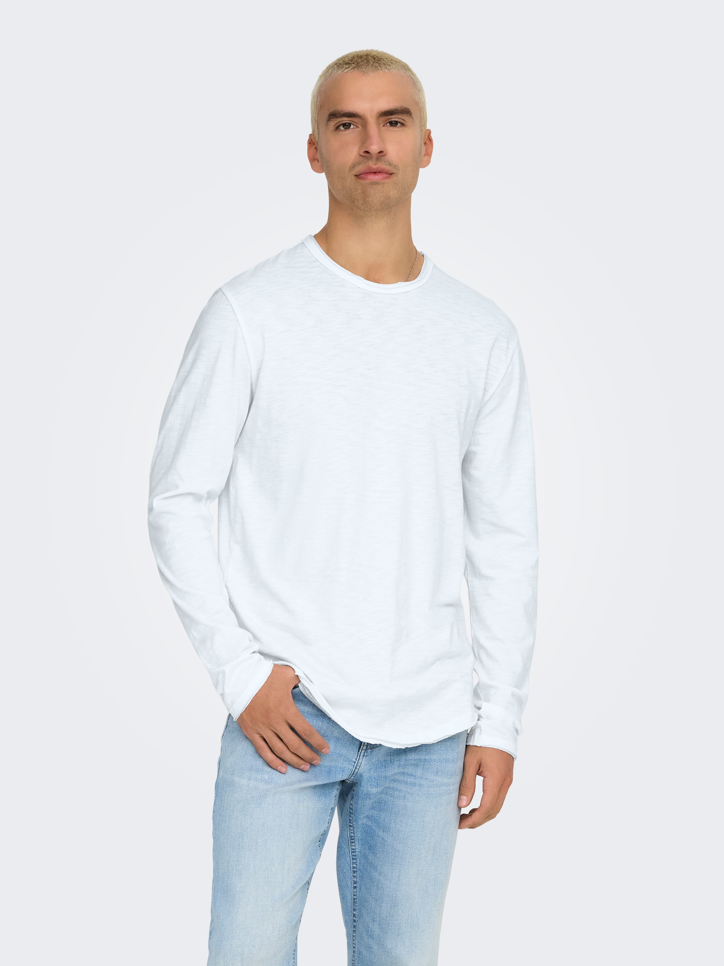 ONLY & SONS Langarmshirt "ONSBENNE LONGY LS TEE VD" günstig online kaufen