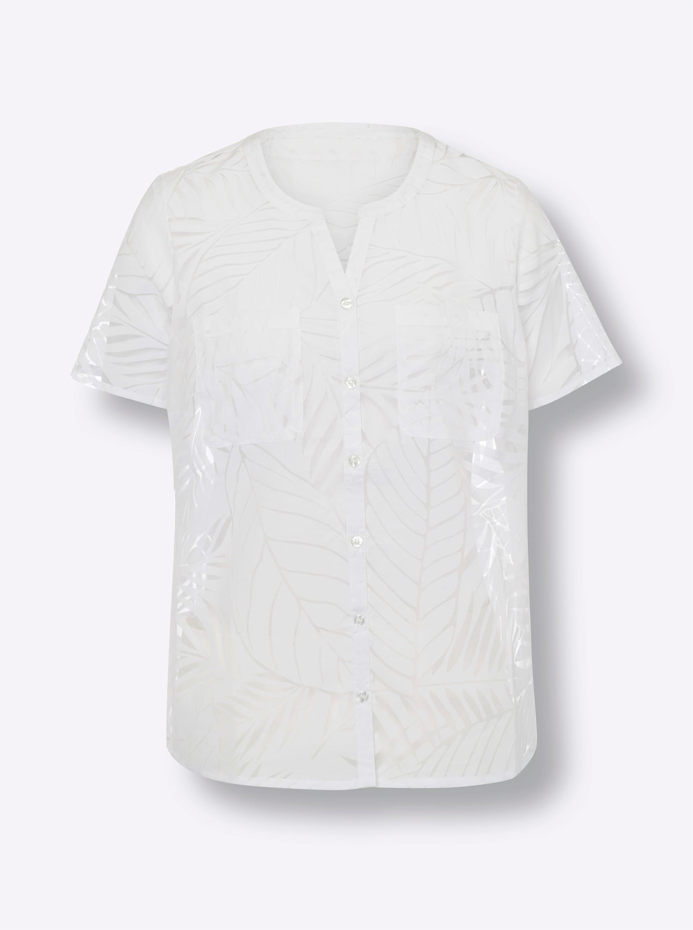 Classic Basics Women Short Sleeve Blouse White Size 40 2