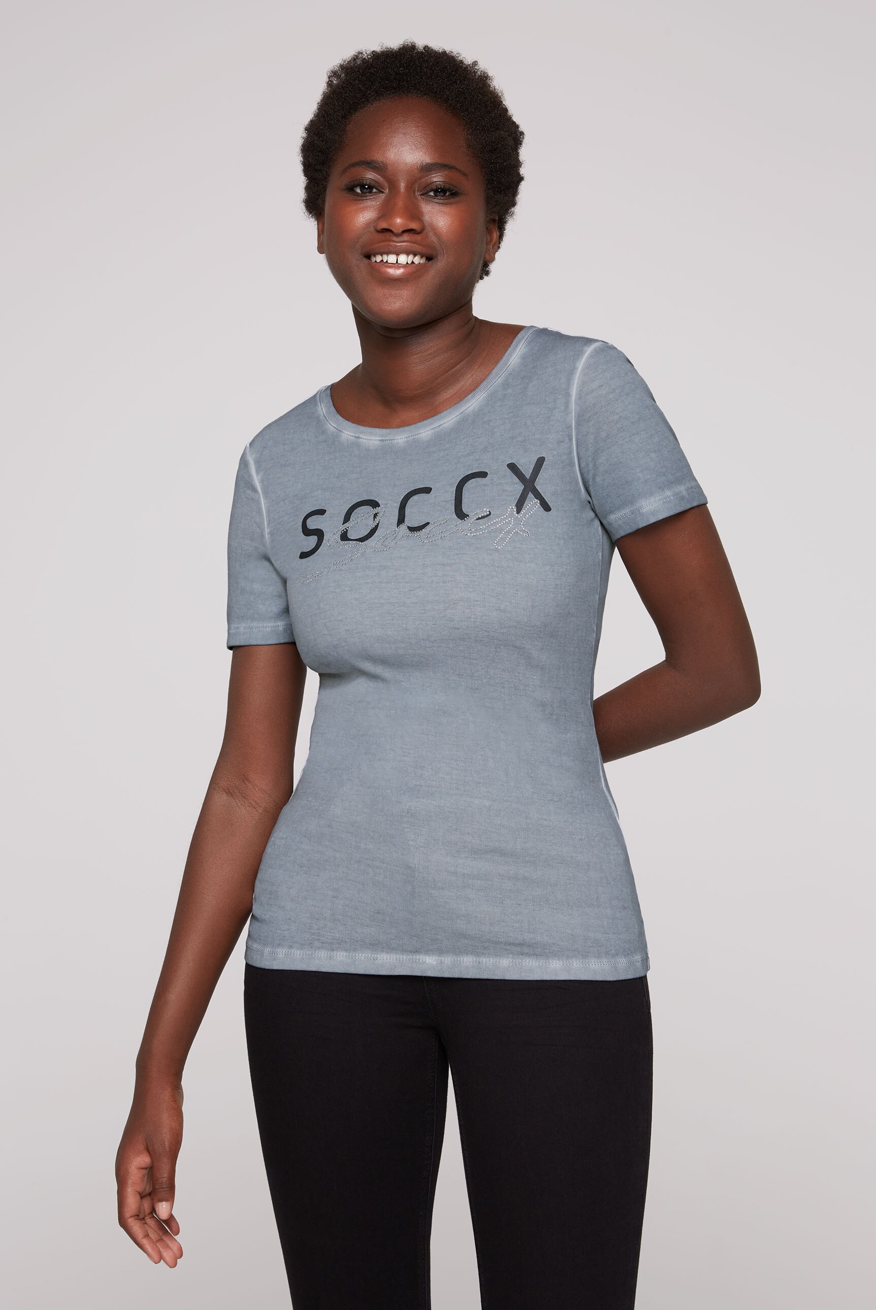 SOCCX Rundhalsshirt, aus Baumwolle