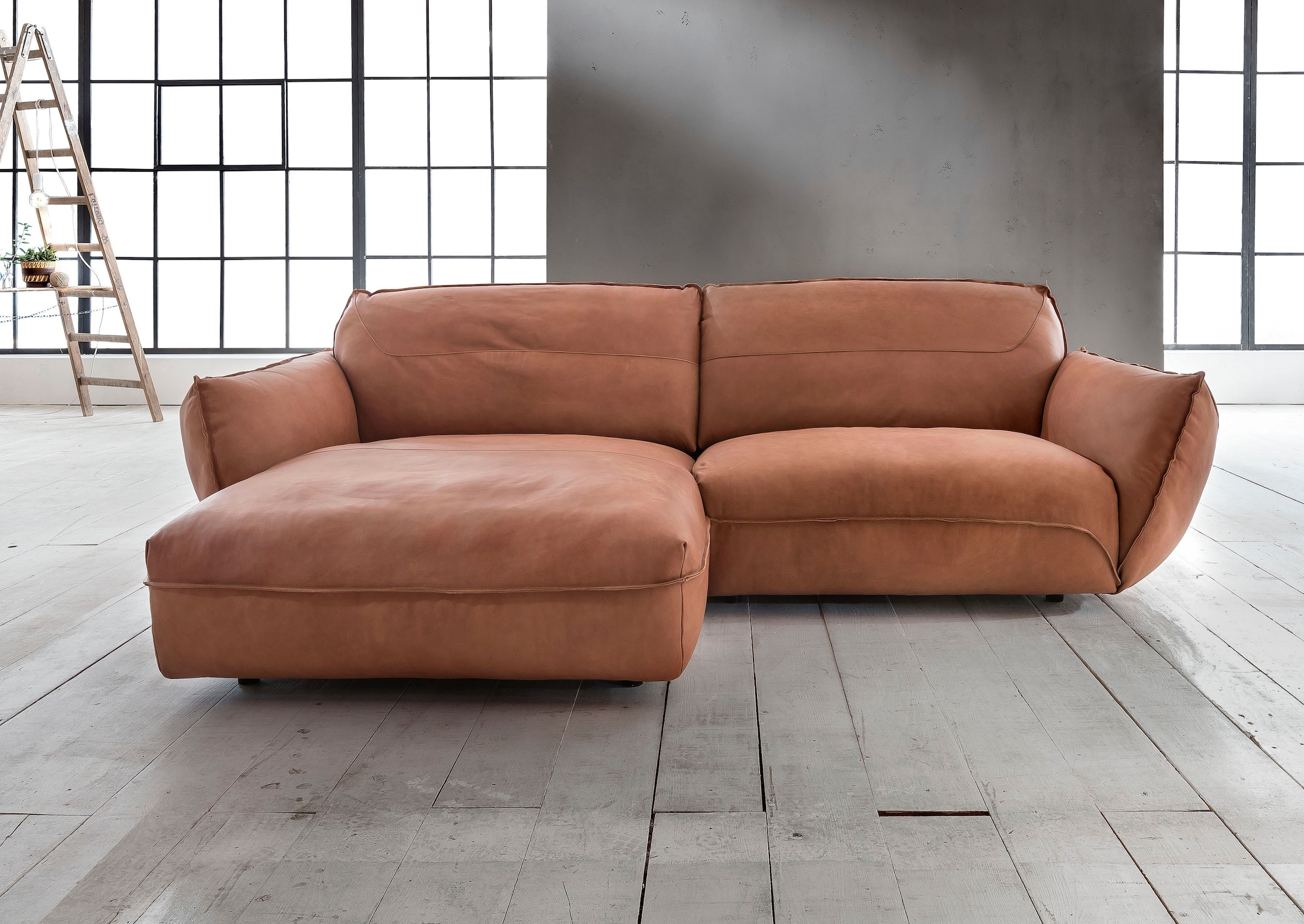 BETYPE Ecksofa "Be Type Be Chilled, Mega Sofa, Bezug: hochwertiges Anilinle günstig online kaufen