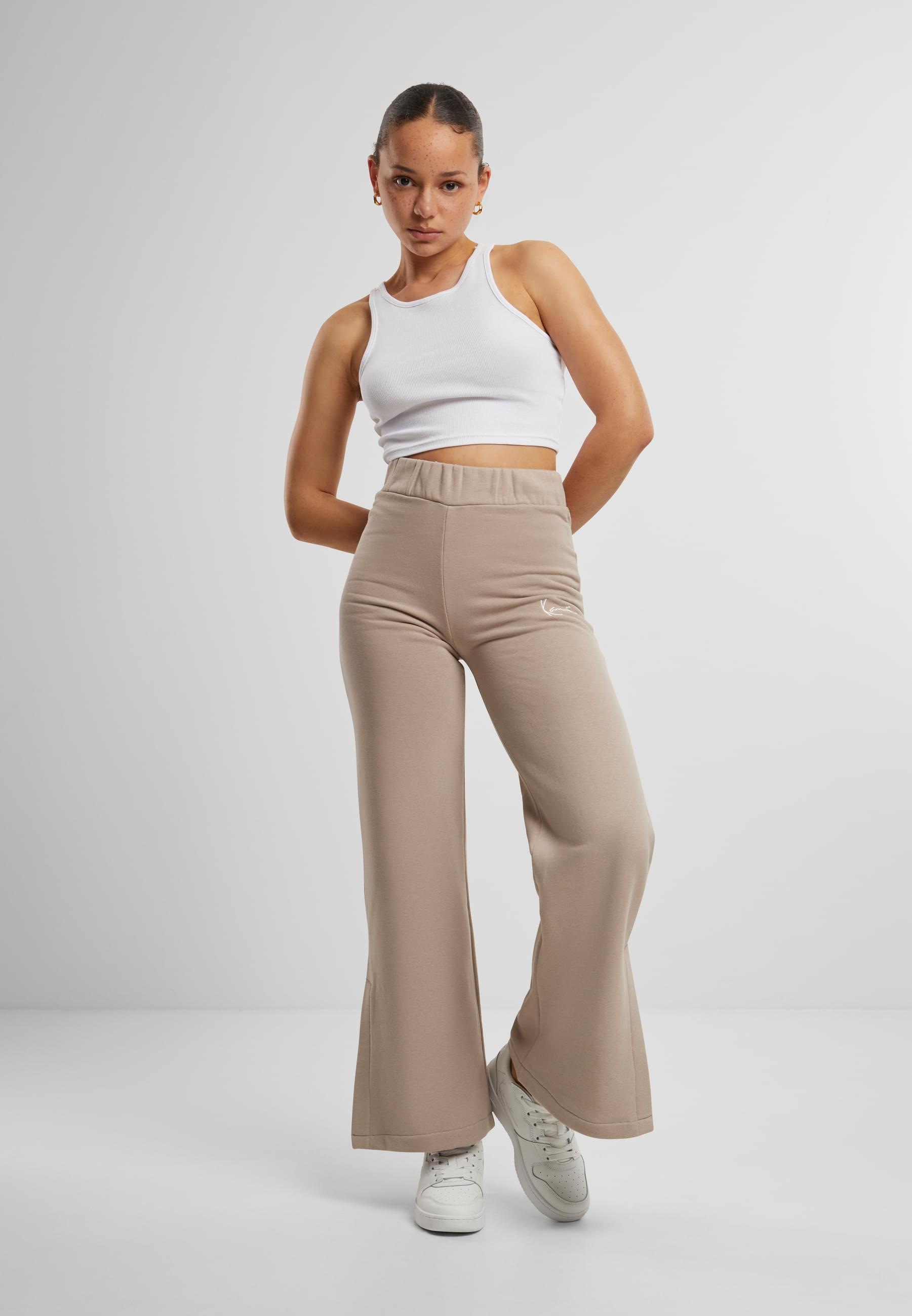 Karl Kani Stoffhose »Karl Kani Damen KW221-072-1 Small Signature Slit Wide Leg Pants«, (1 tlg.)