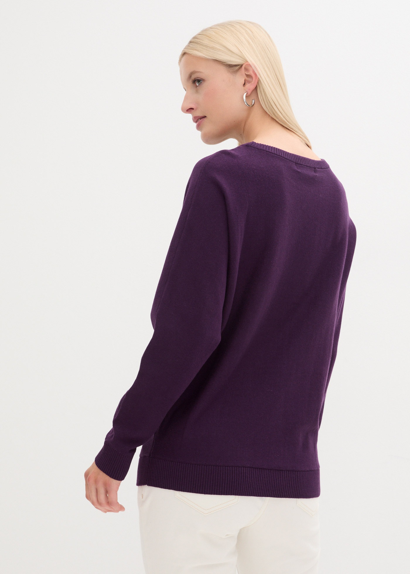 bonprix Strickpullover "Pullover mit Fledermausärmeln" Pullover mit Flederm günstig online kaufen