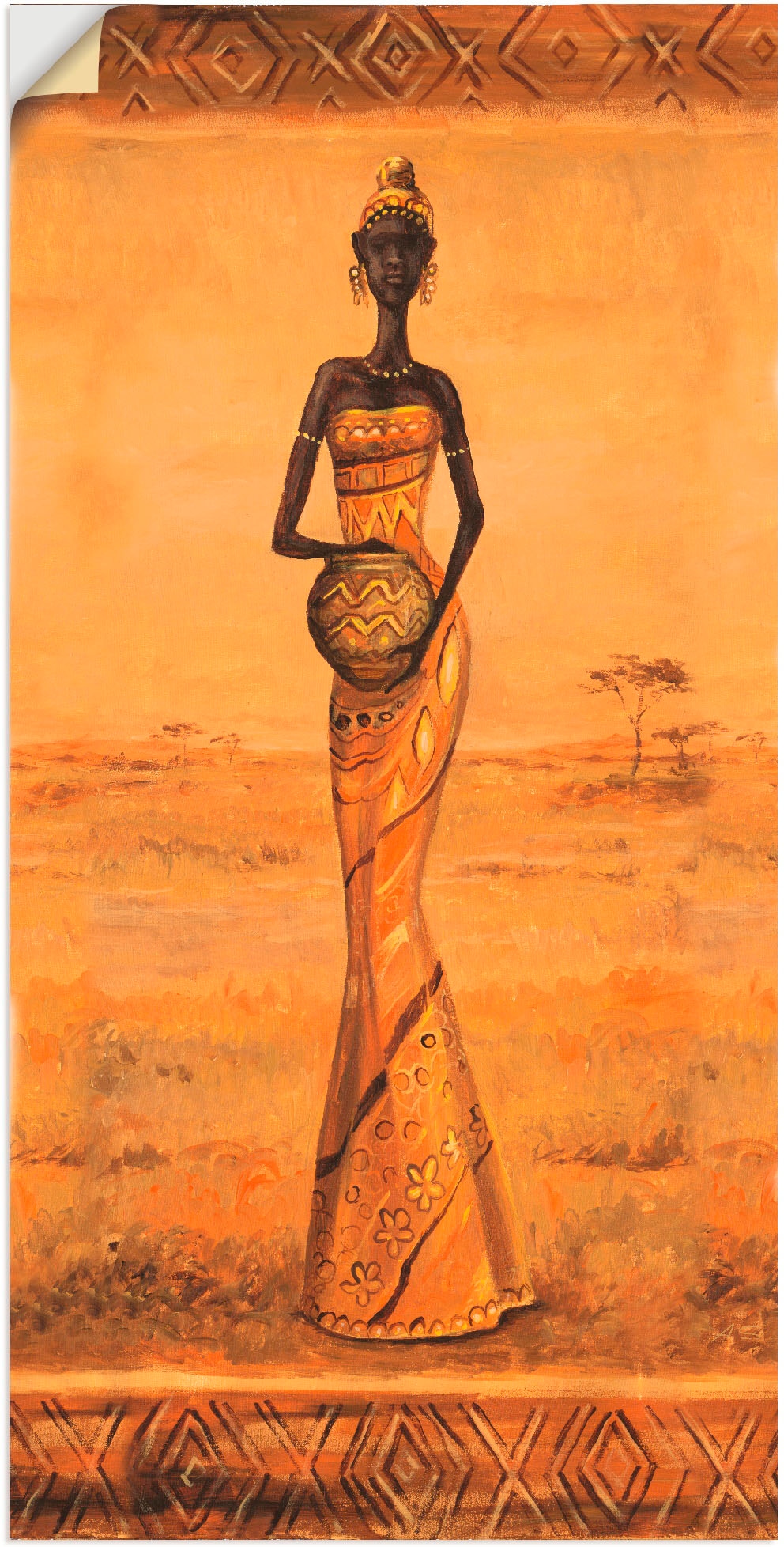 Artland Wandbild "Afrikanische Eleganz III", Frau, (1 St.), als Alubild, Ou günstig online kaufen