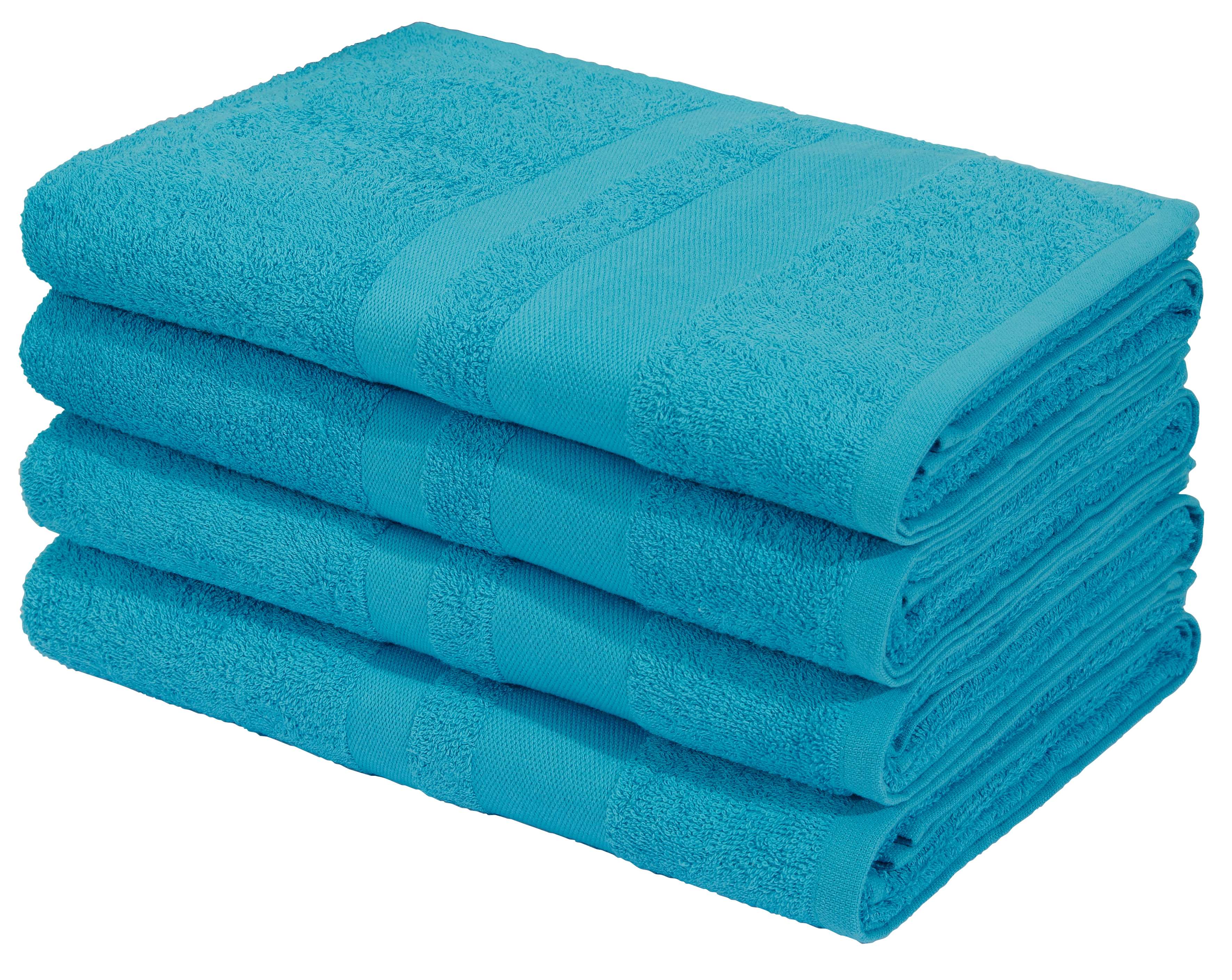 OTTO home Duschtücher "Vanessa, 4 Duschtücher, 70x140cm, in Standard- und Premium-Qualität" Handtücher mit Bordüre, 100% Baumwolle, einfarbig, weich