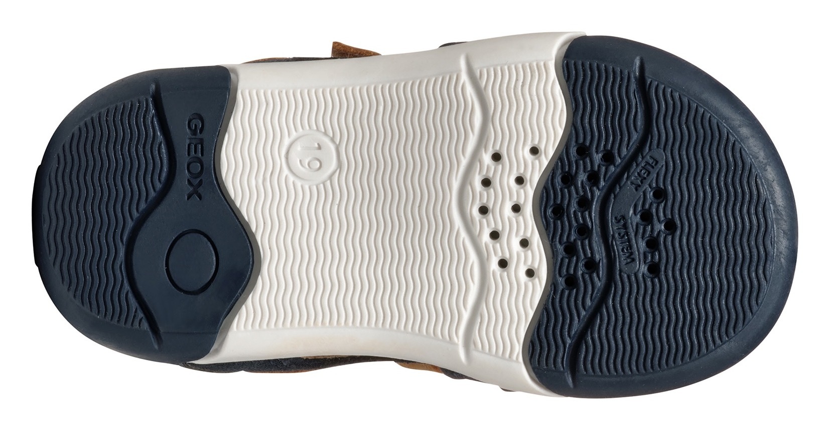 GEOX Sandal Zapito Bébé Garçon Bleu Marine/caramel 26 3