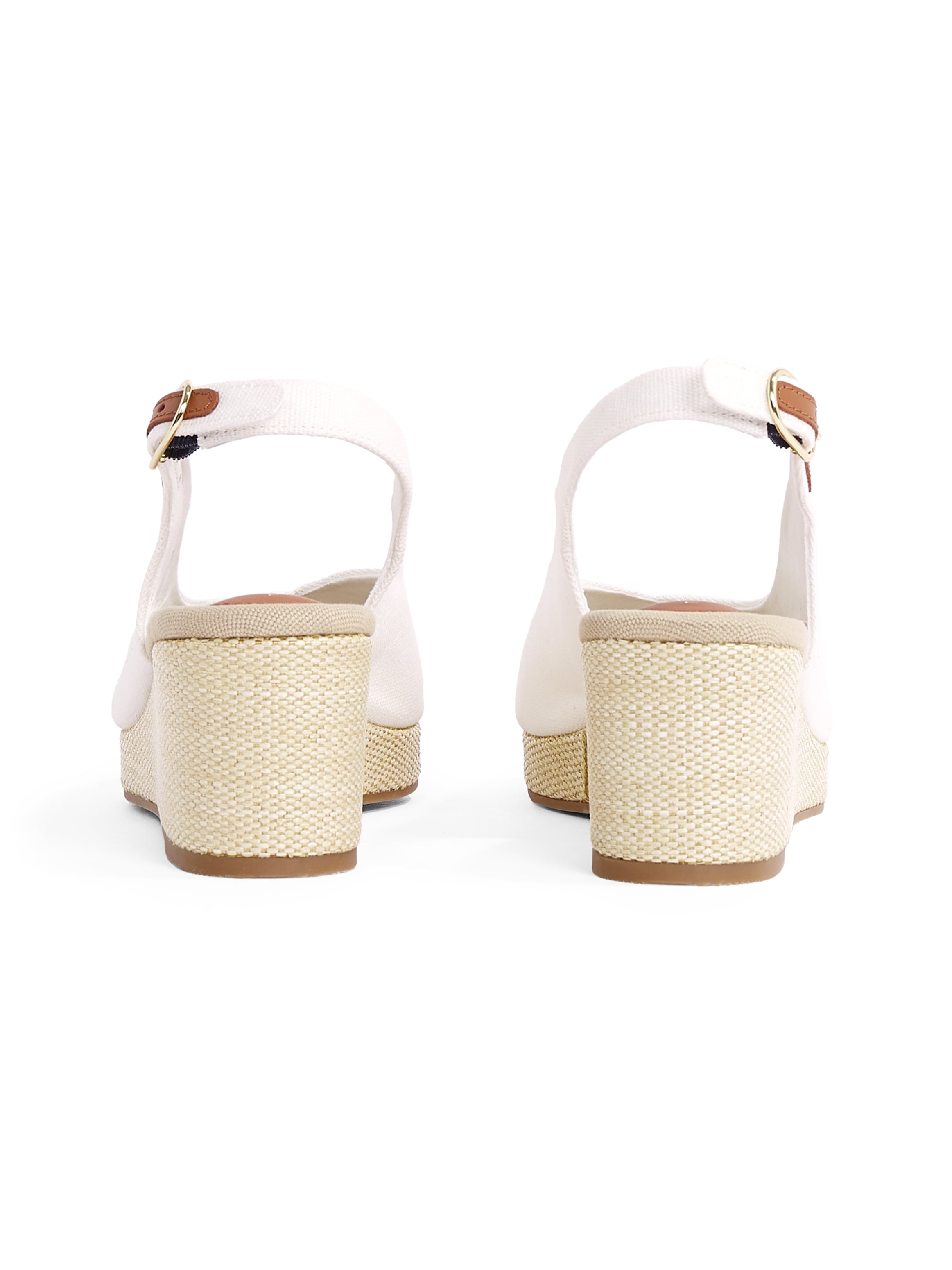 Tommy Hilfiger Keilsandalette »FLAG MID WEDGE ESPAD SLINGBACK«, Plateau, Sommerschuh, Riemchensandale mit verstellbarer Schnalle