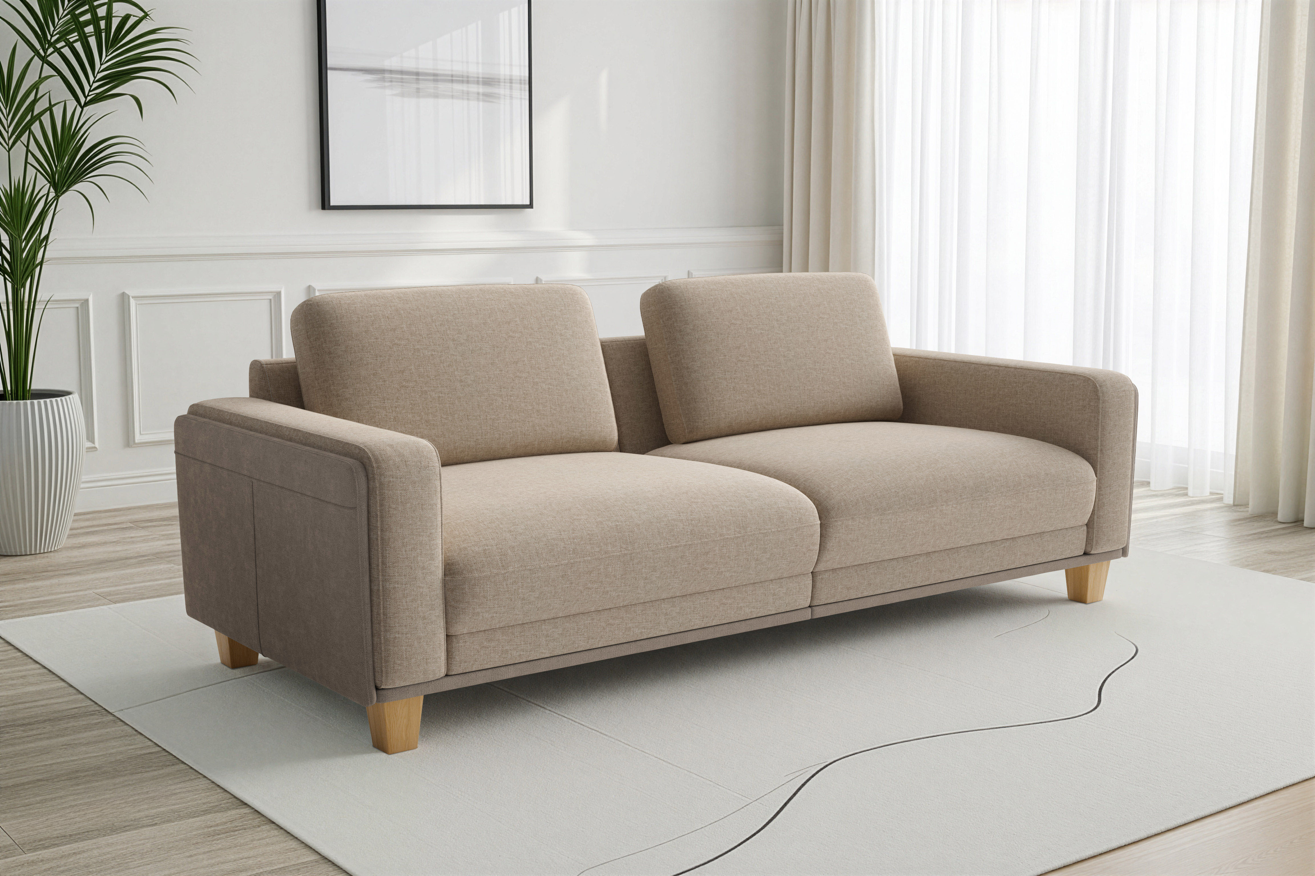 sit&more Big-Sofa "Concept" Modernes Sofa in drei Fußfarben zur Auswahl