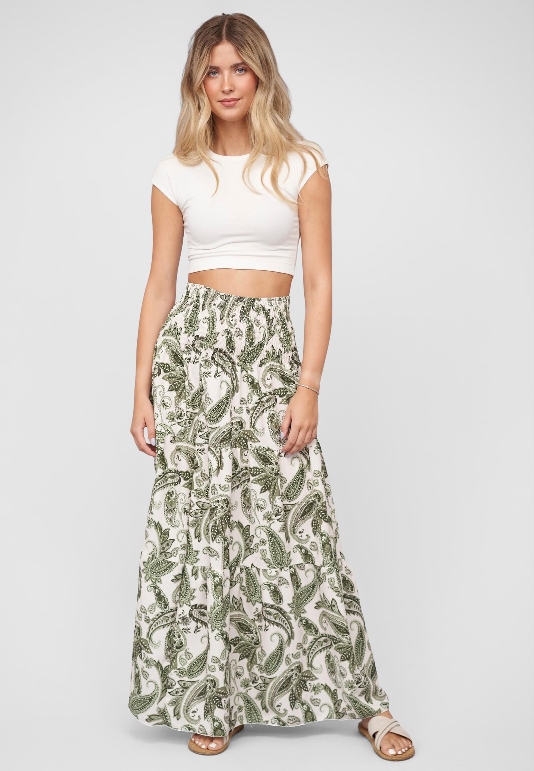 CLOUD 5IVE Sommerrock »CLOUD 5IVE Maxi Skirt with paisley print«, 1 Stk.
