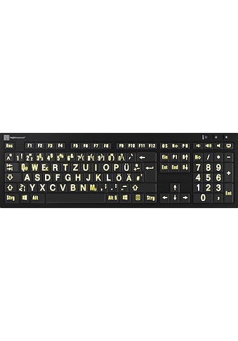 Logickeyboard Slimline-Tastatur »XL-Print Yellow on ...