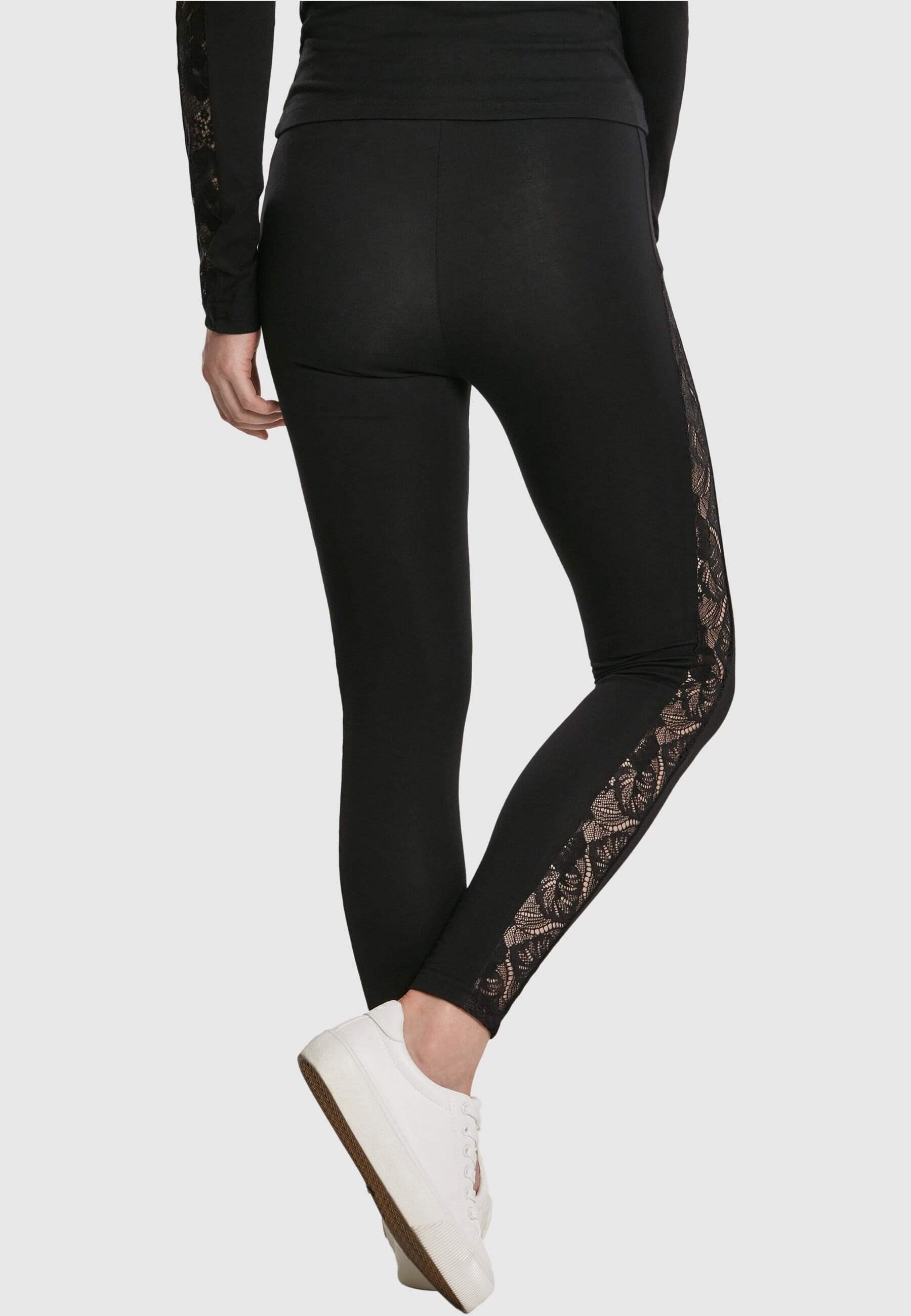 URBAN CLASSICS Leggings »Urban Classics Damen Ladies Lace Striped Leggings«, (1 tlg.)