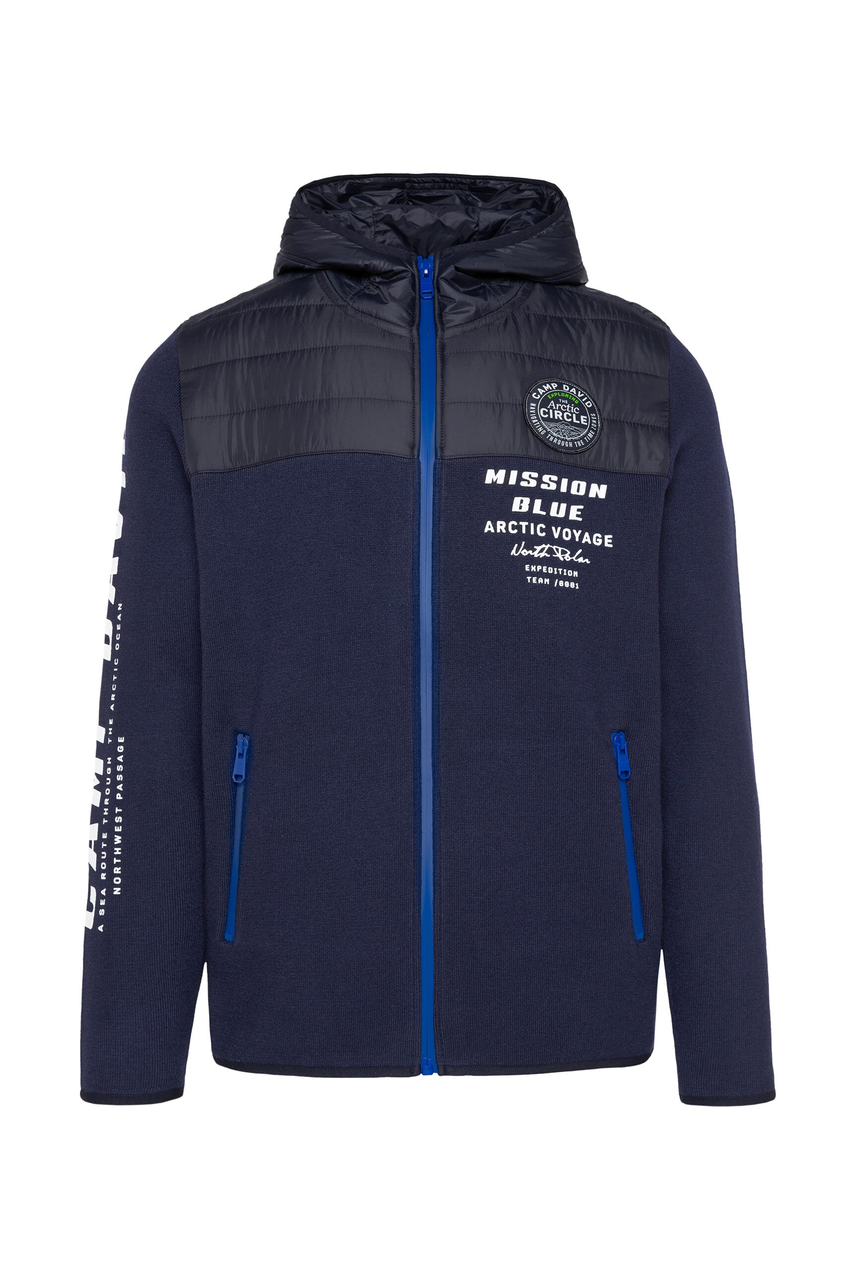 CAMP DAVID Kapuzenstrickjacke, mit Stehkragen günstig online kaufen