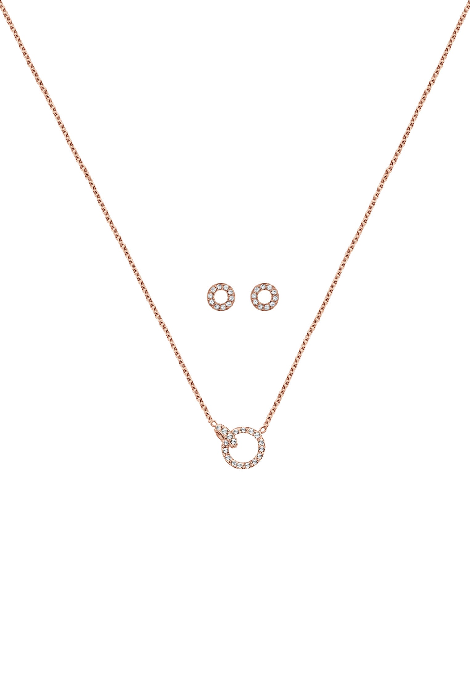 Elli Schmuckset »Kreis 925 Silber, mit Kristallen von Swarovski®«