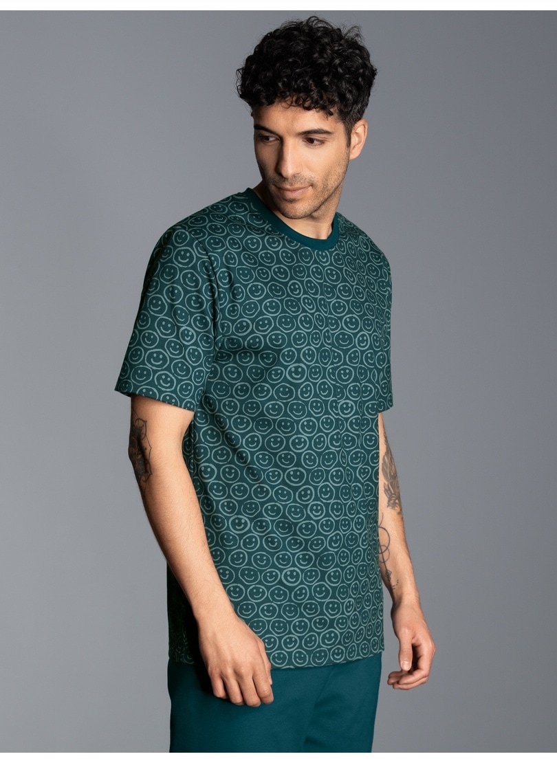 Trigema T-Shirt "TRIGEMA T-Shirt mit freundlichem Smiley-Muster", 1 Stk. günstig online kaufen