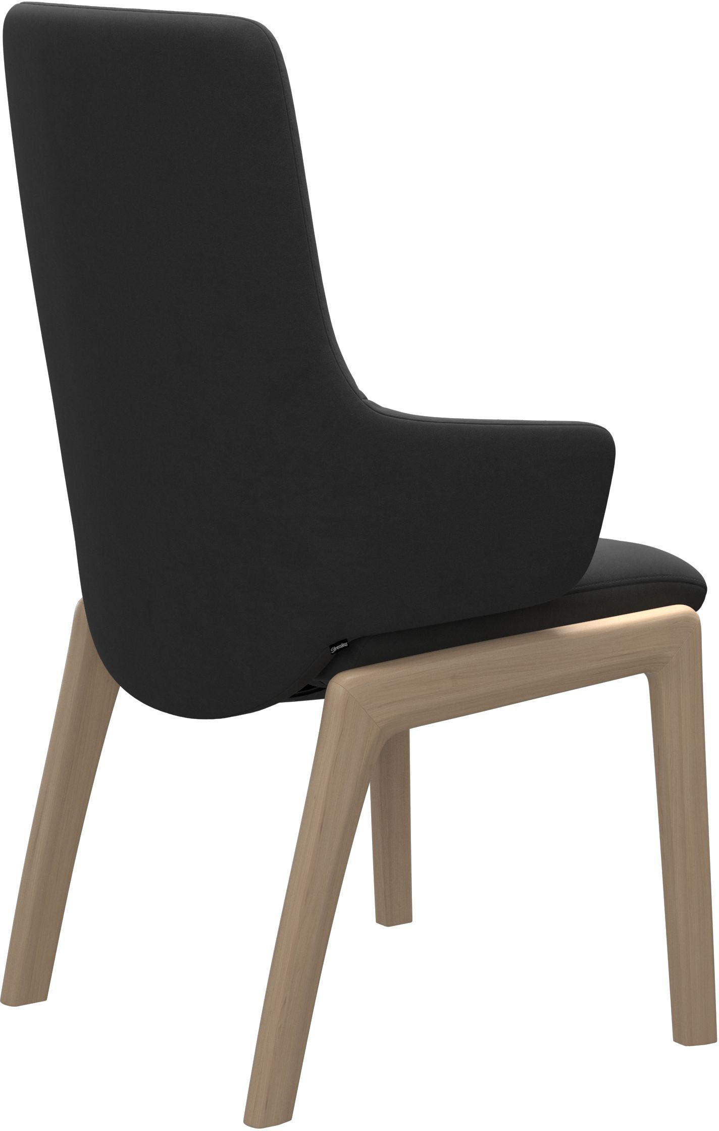 Stressless® Polsterstuhl »Laurel«, Microfaser DINAMICA, High Back mit Armlehne, Größe L, mit abgerundeten Beinen in Eiche