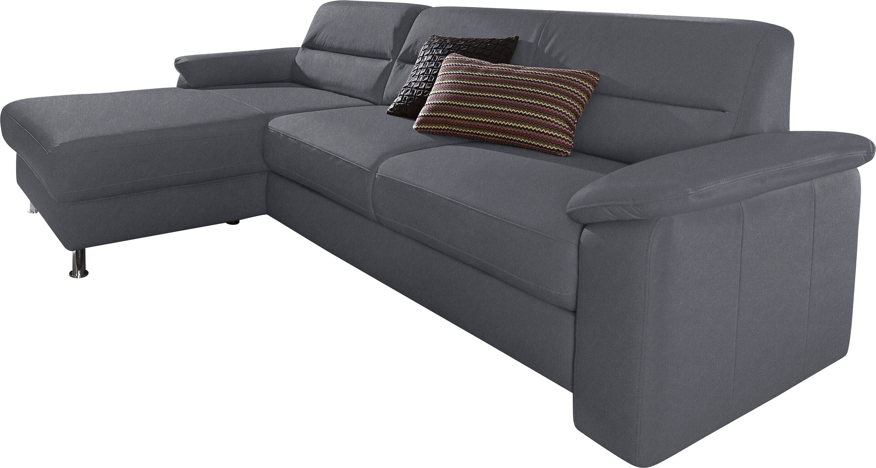 sit&more Ecksofa "Ascara L-Form, B: 251 cm, Boxspring & Federkern" Schlaffunktion optional, frei stellbar, Komfortsitz