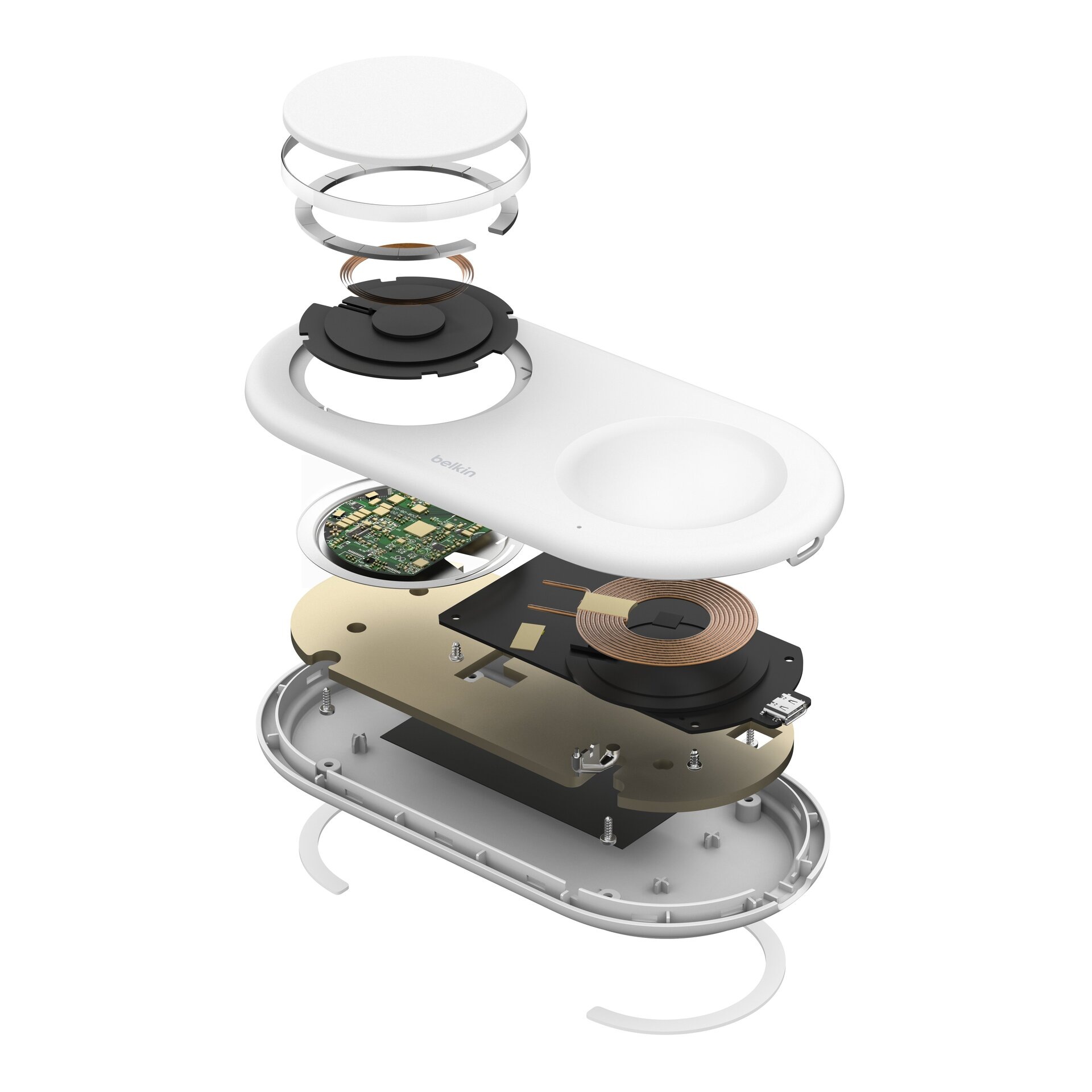 Belkin Wireless Charger »BOOST CHARGE PRO 2in1 Ladepad Qi2 15 Watt«
