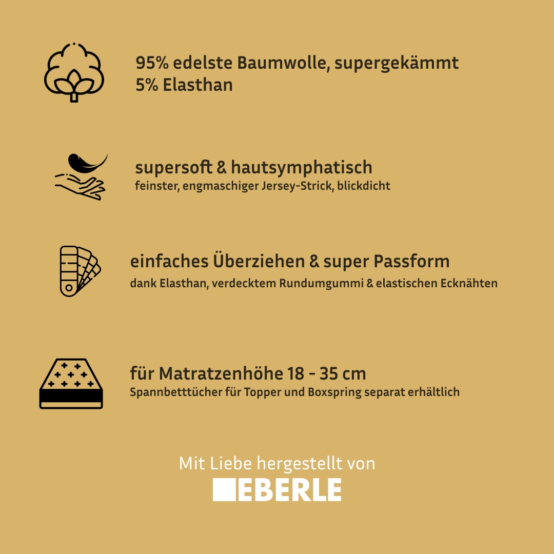 bellana Spannbettlaken "bellana deluxe mit Elasthan, Jersey 230 g/m², Premi günstig online kaufen