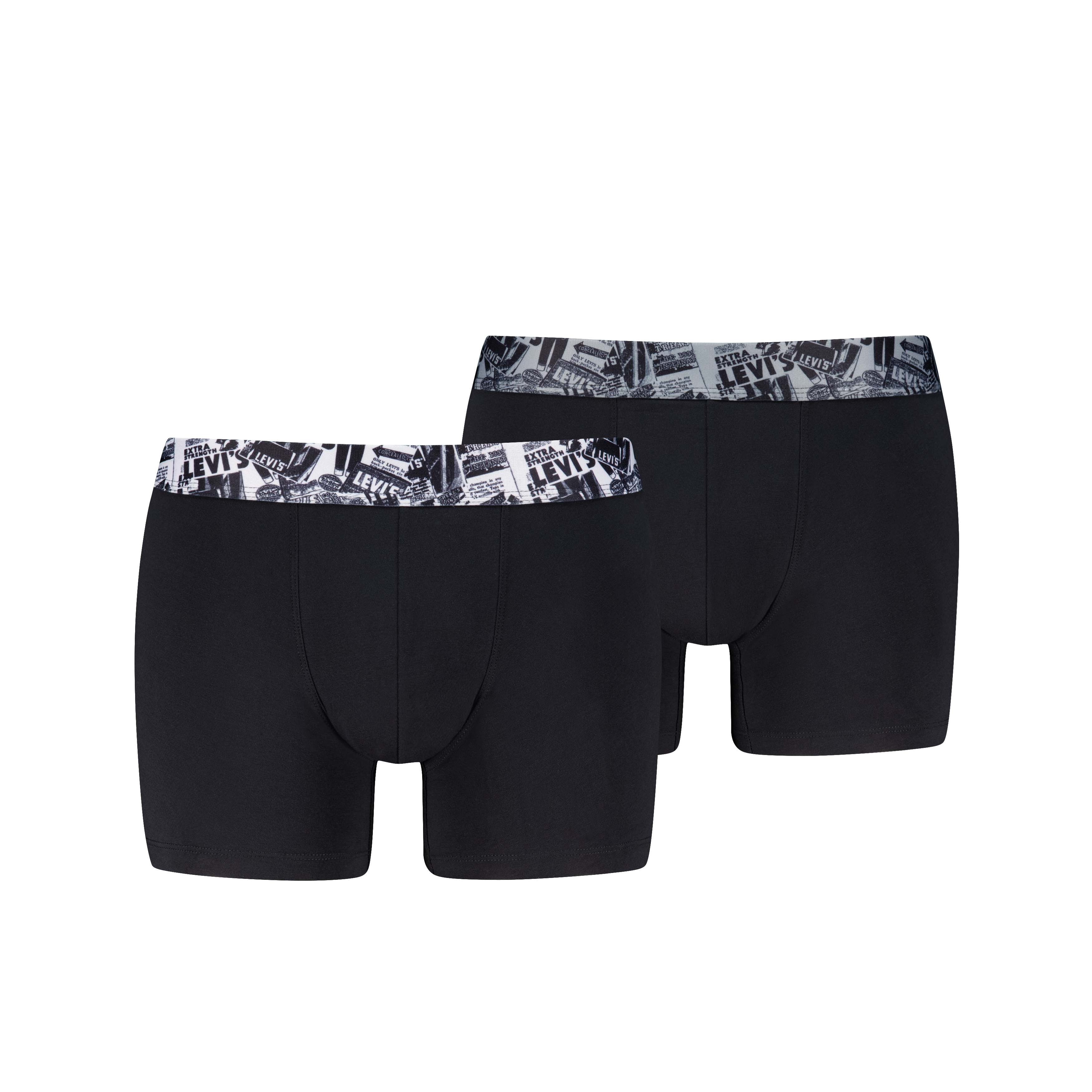 Levis "LEVIS MEN NEWSPAPER WB BOXER BRIEF 2P" ohne Eingriff, Cotton-Stretch