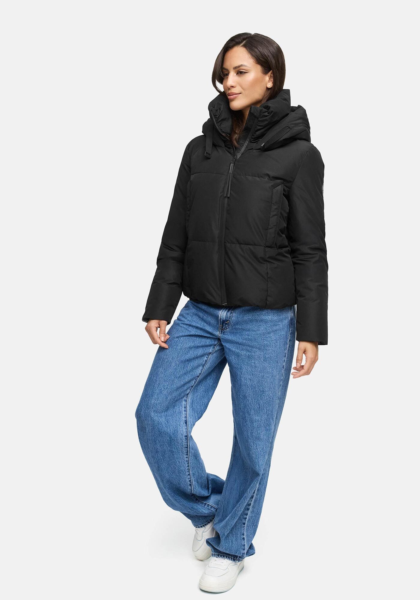 Marikoo Winterjacke »Ninikaa«, kurze Winter Jacke mit extra hohem Windschutzkragen