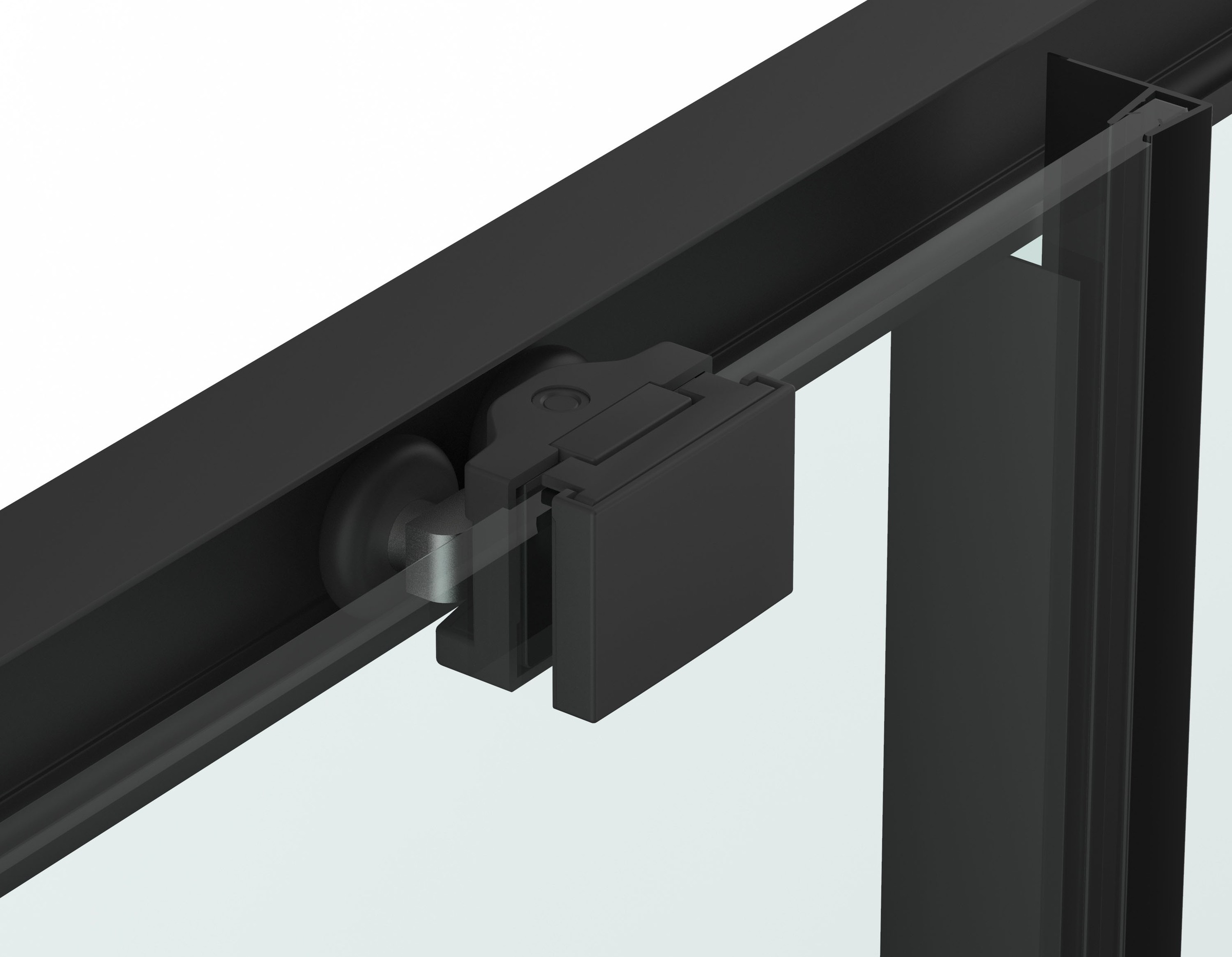 Sanotechnik Dusch-Schiebetür »Sanotechnik SlimLine Schiebetür schwarz« Easy Clean Beschichtung
